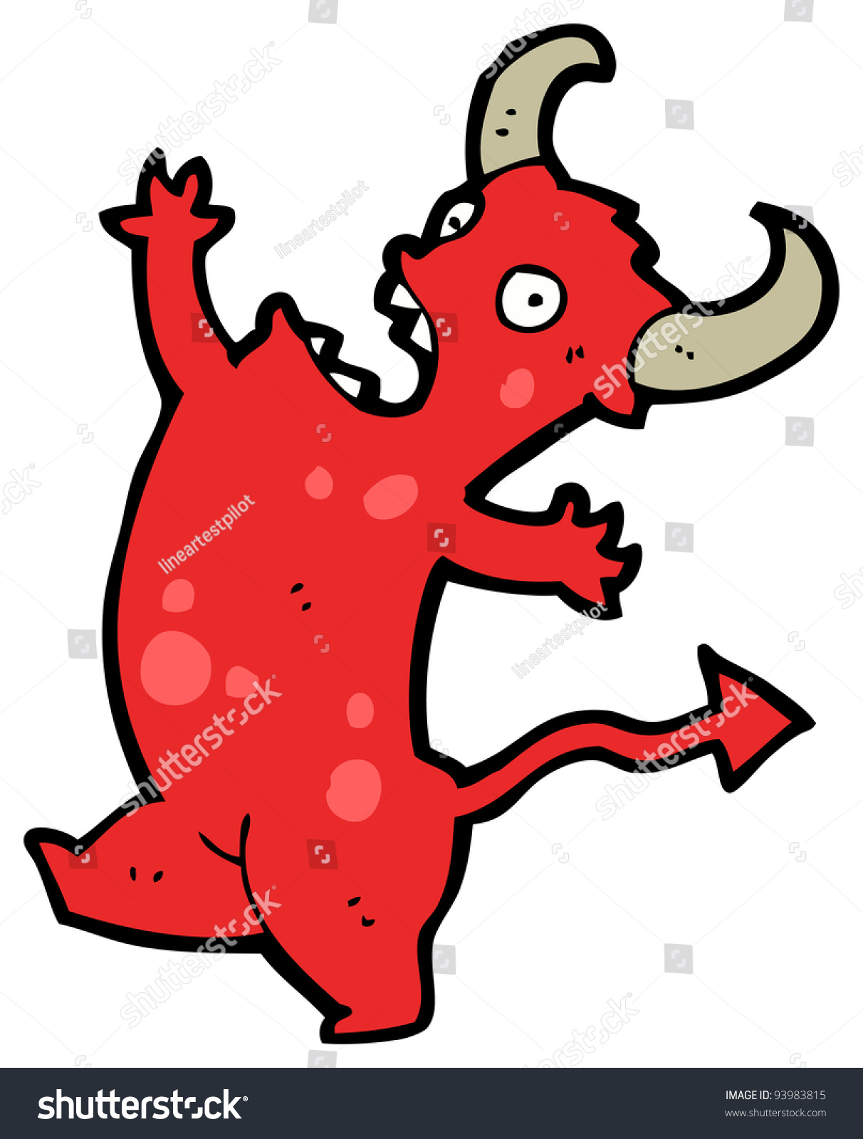 Dancing Devil Cartoon Raster Version Stock Illustration 93983815 ...