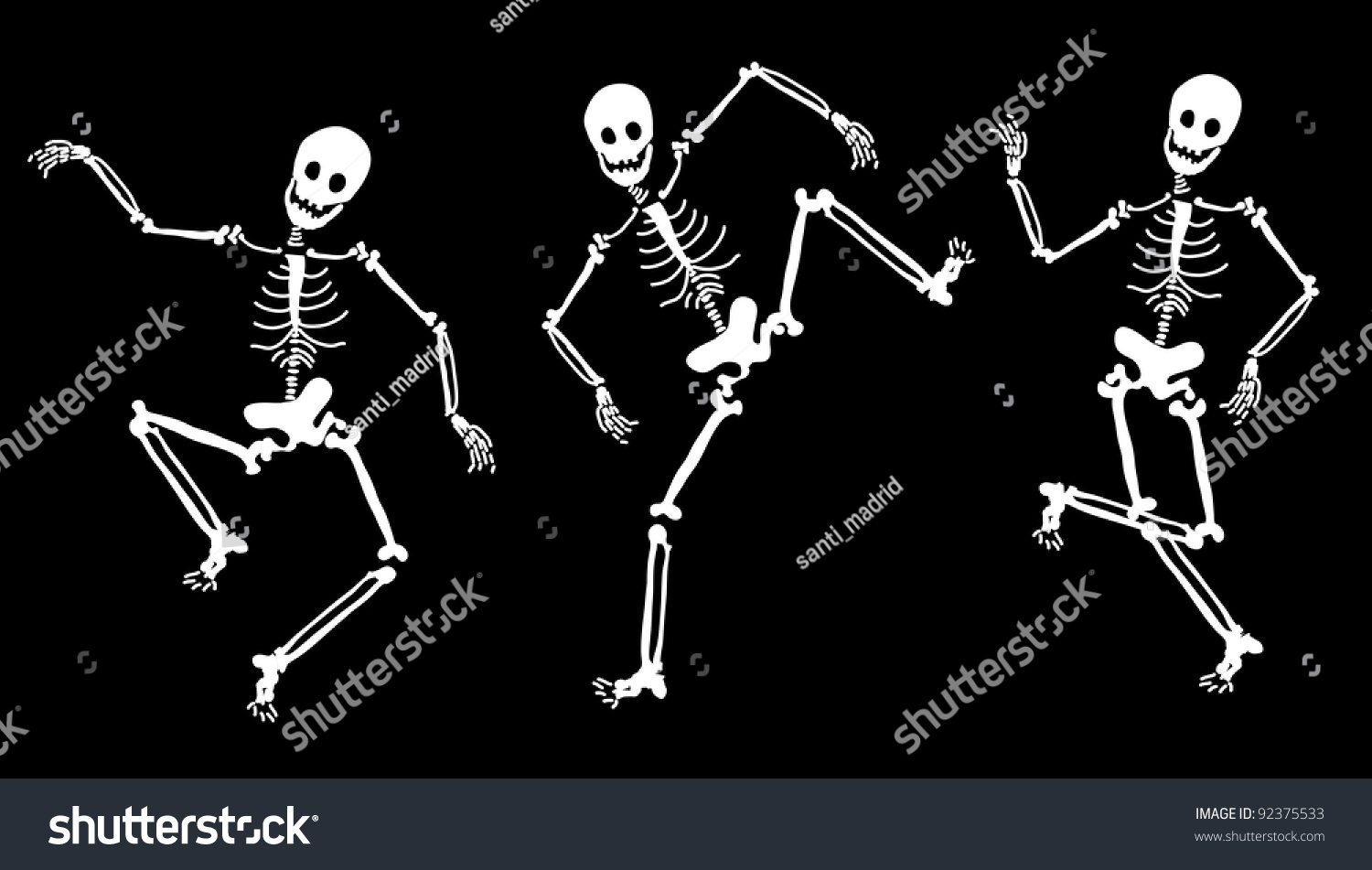 Dancing Skeletons Stock Illustration 92375533 - Shutterstock