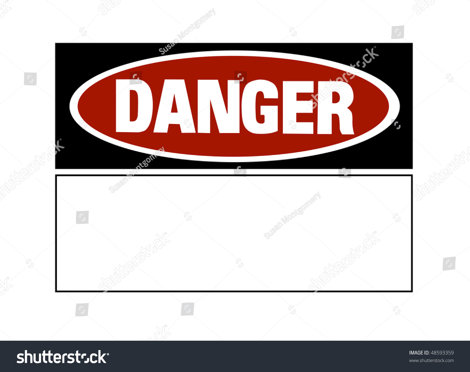 Danger Sign Red Black On White Stock Illustration 48593359 - Shutterstock