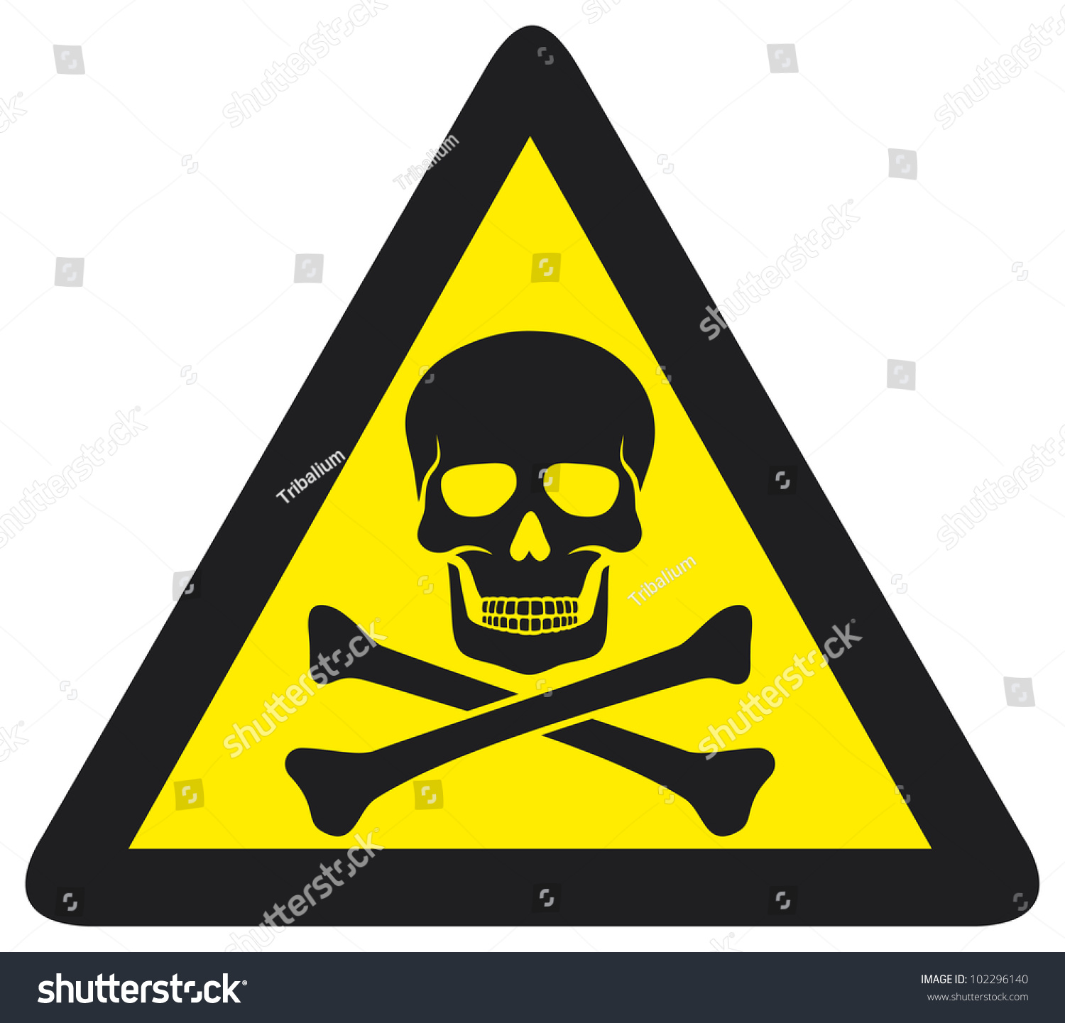 Danger Sign With Skull Symbol Stock Photo 102296140 : Shutterstock