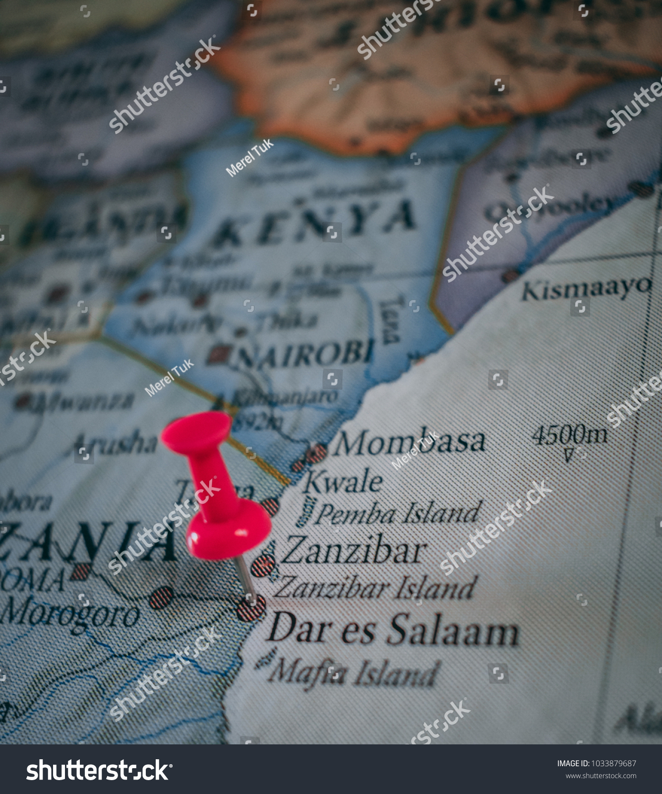 Dar Es Salaam Tanzania Pinned On Stock Photo Edit Now