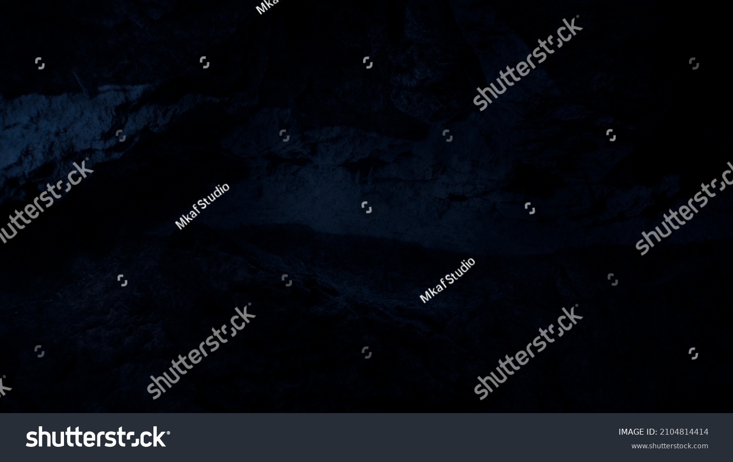 Dark Blue Ancient Mystical Cave Stock Photo 2104814414 