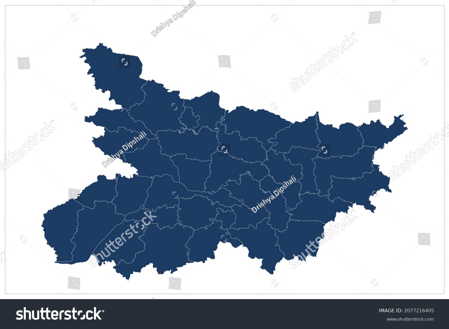 Bihar State District Map Bihar Boundary Images, Stock Photos & Vectors | Shutterstock