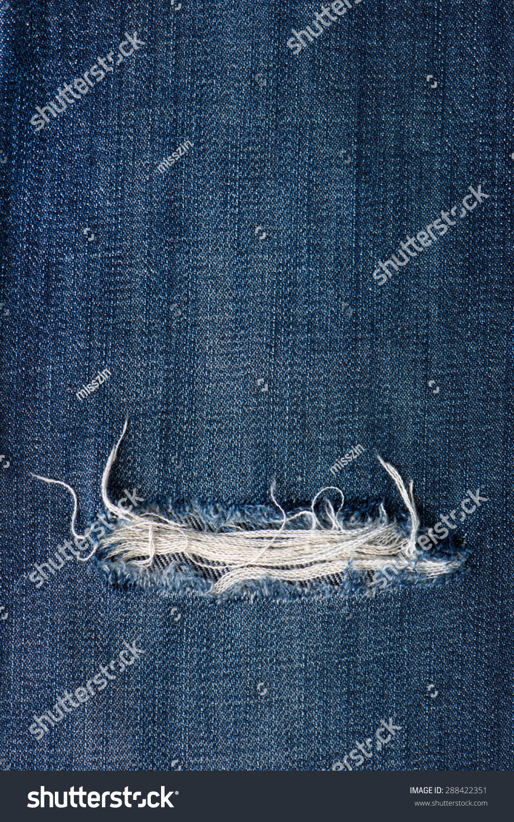 Dark Blue Denim Jeans Texture With Tear, Background, Extreme Close Up ...