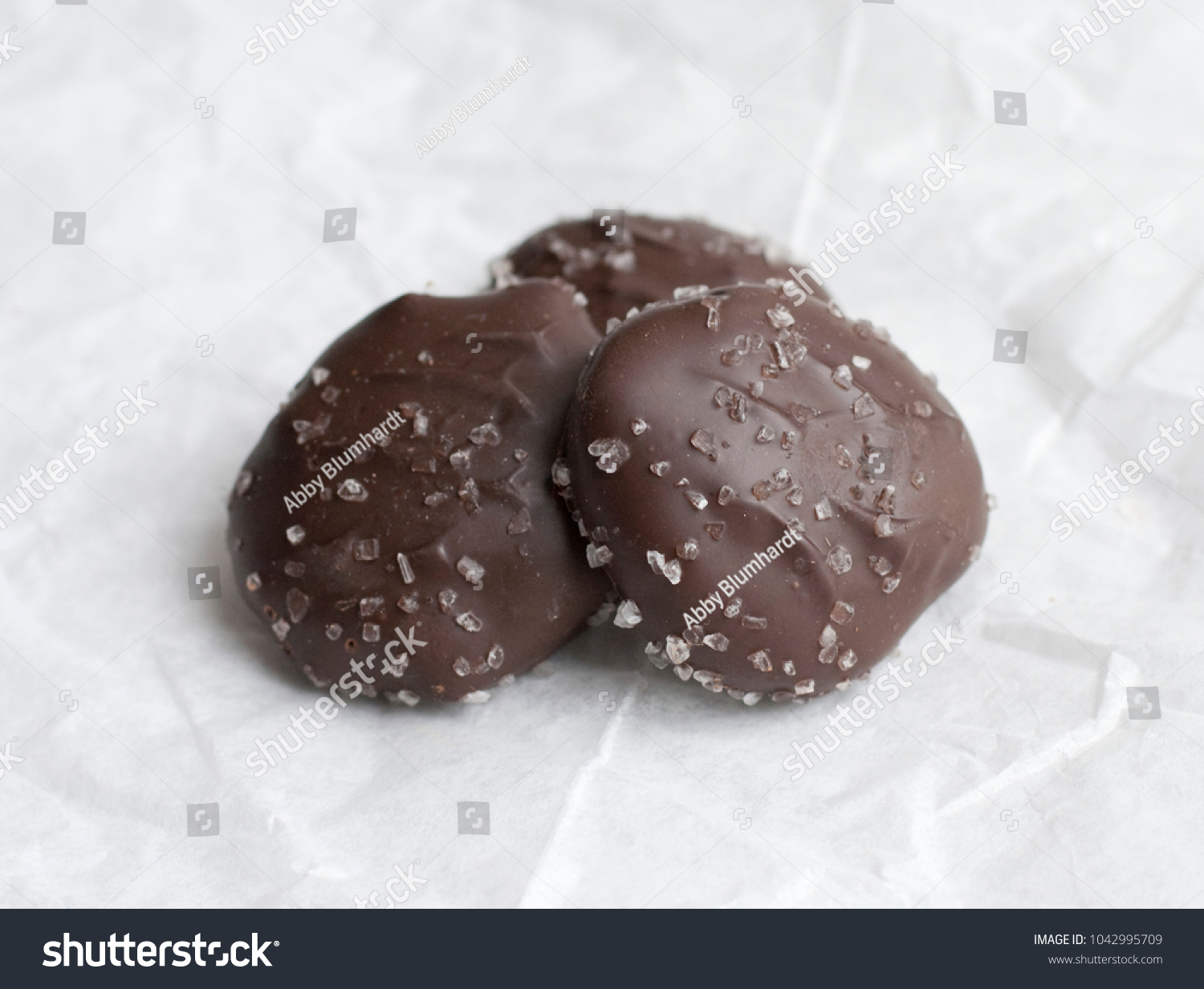 Dark Chocolate Sea Salt Caramel Turtle Stock Photo Edit Now 1042995709