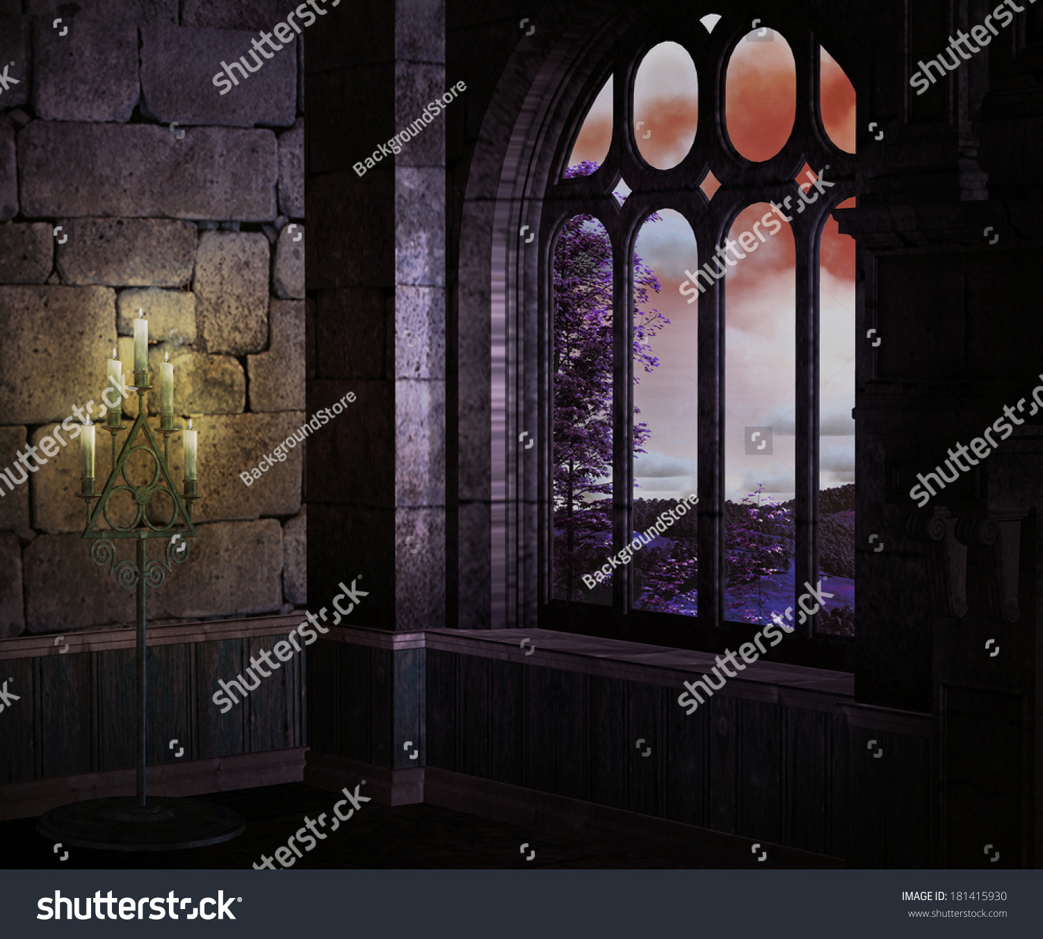 Dark Medieval Background Stock Illustration 181415930