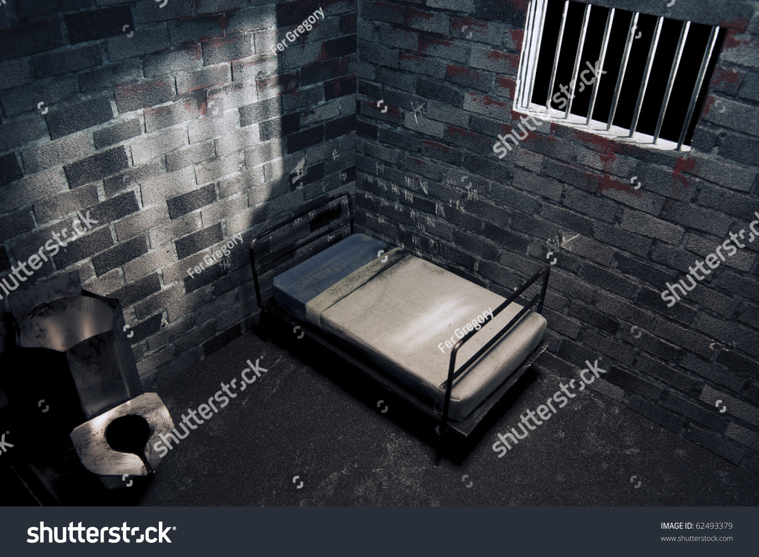 Dark Prison Cell Night Stock Photo 62493379 - Shutterstock