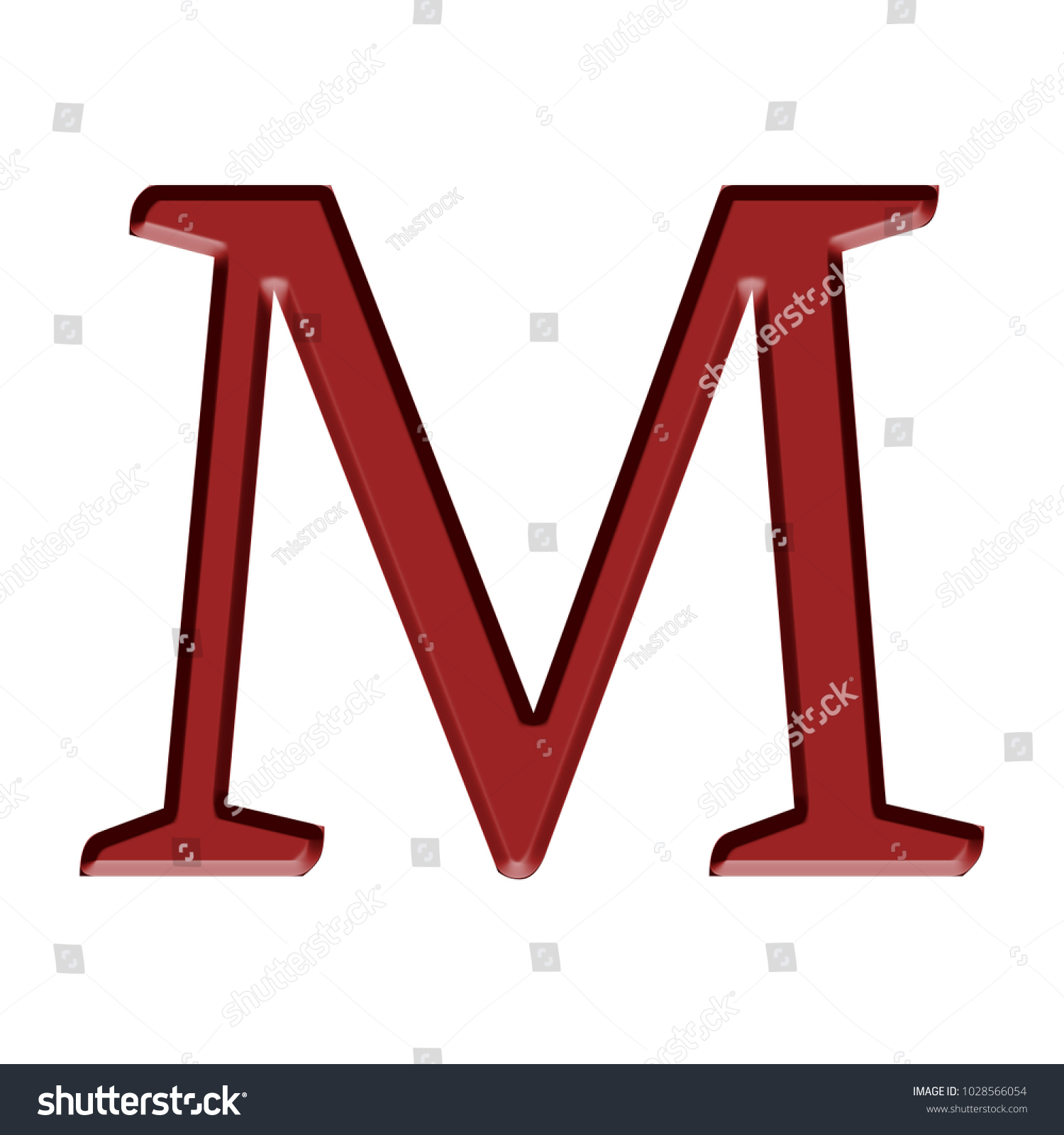 Colorful Letter M Upper Letter Alphabet Collection Abc Letters