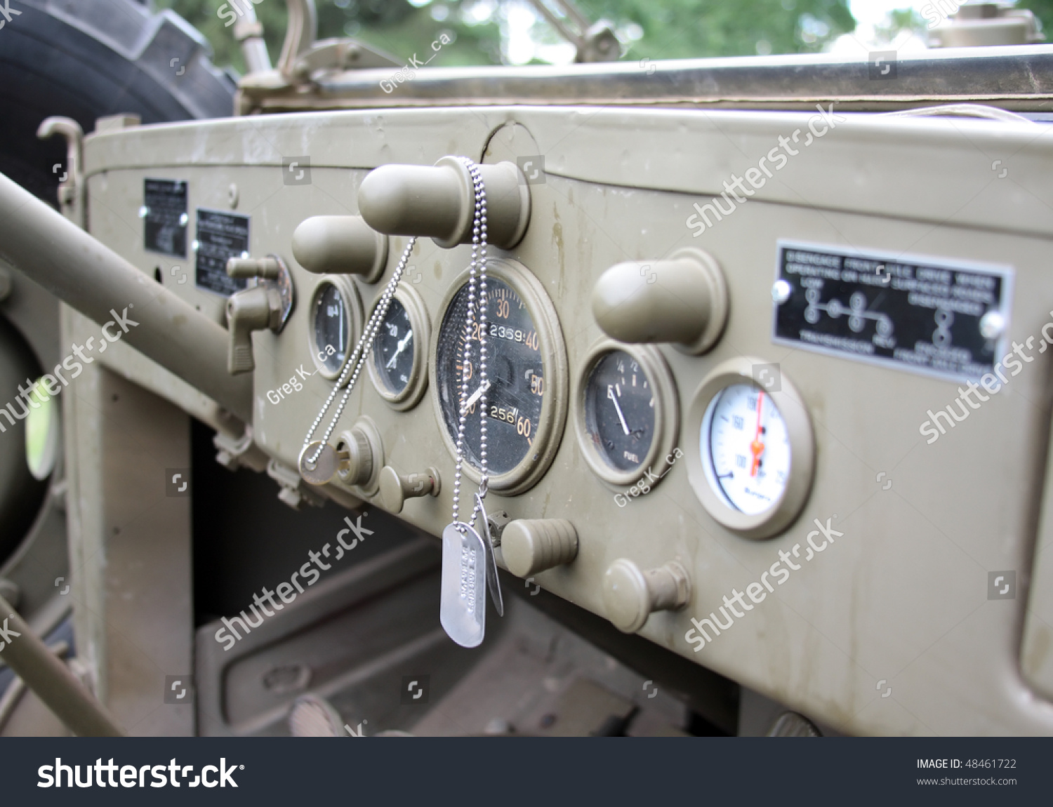 Dashboard Of An Old Wwii Military Truck Stock Photo 48461722 : Shutterstock