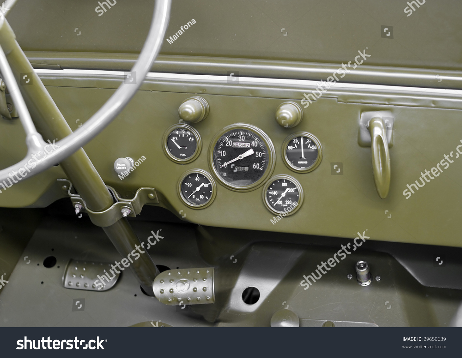 Dashboard Willys 1942 American Jeep Stock Photo 29650639 - Shutterstock