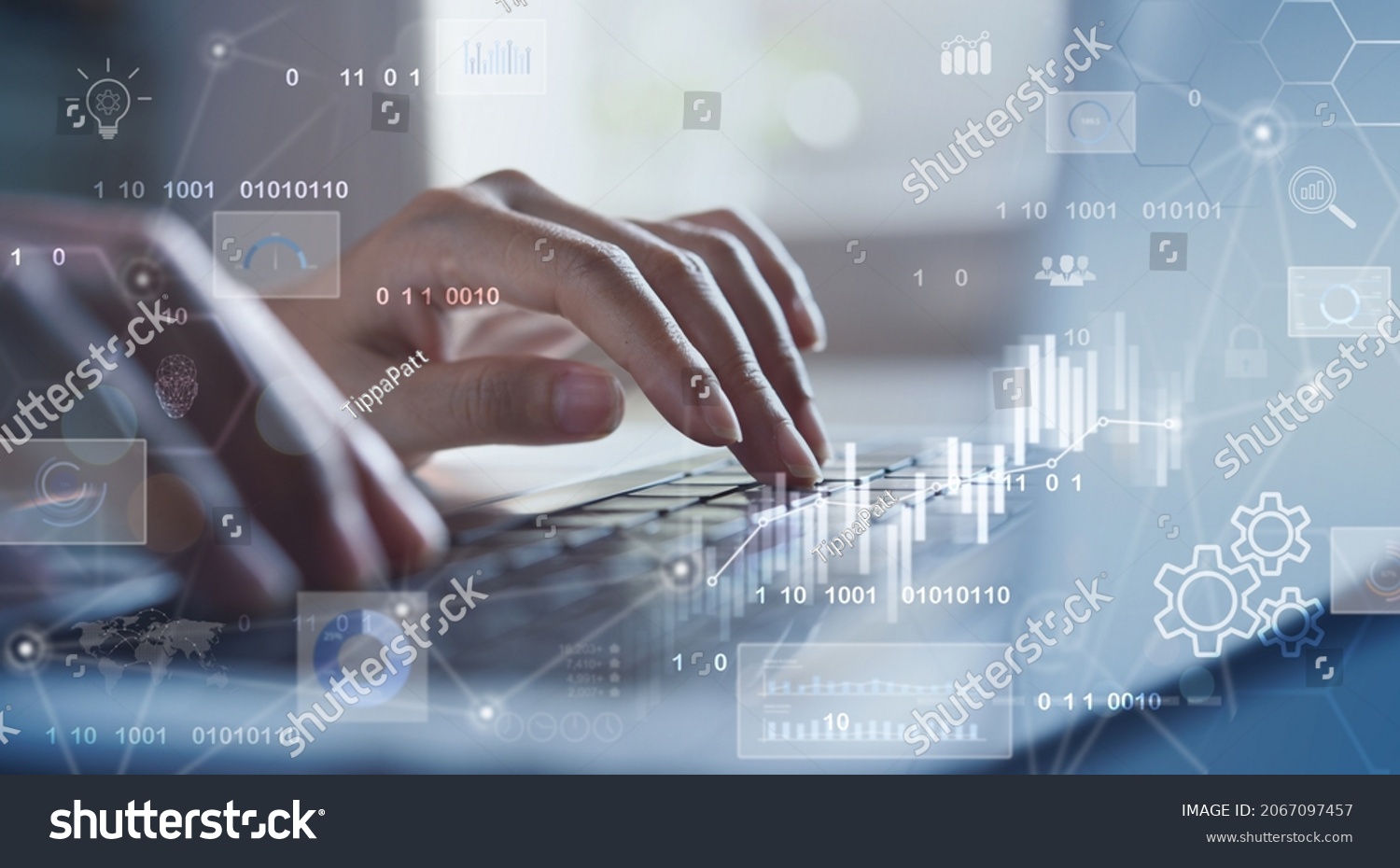 Data Scientists Business Intelligence Software Development Stock Photo ...