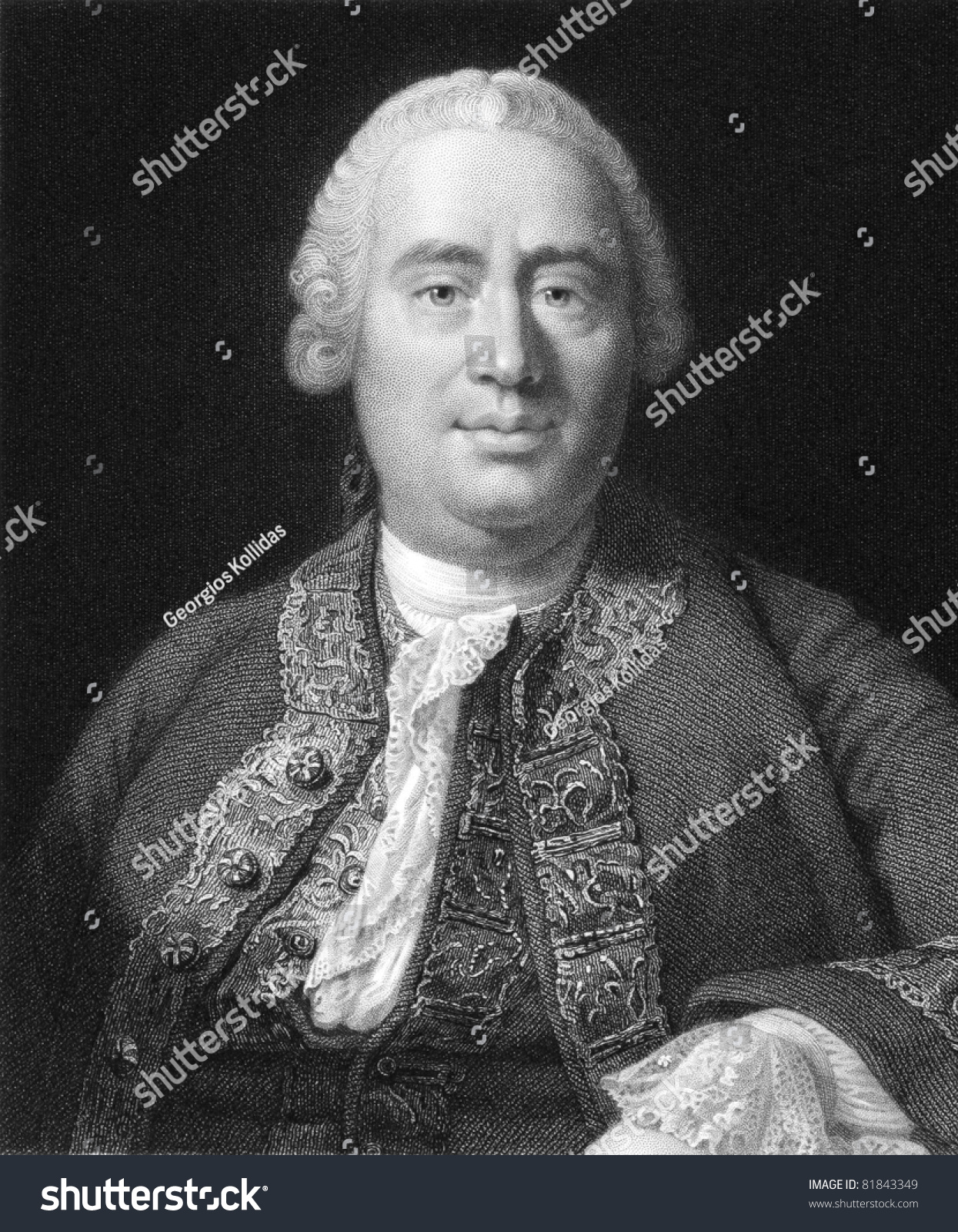 David Hume (1711-1776). Engraved By W.Holl And Published In The Gallery ...