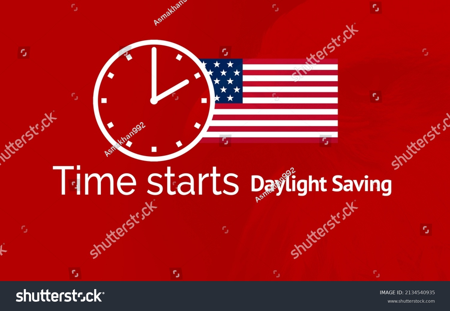 Daylight Saving Time Ends Sunday March Stock Photo 2134540935