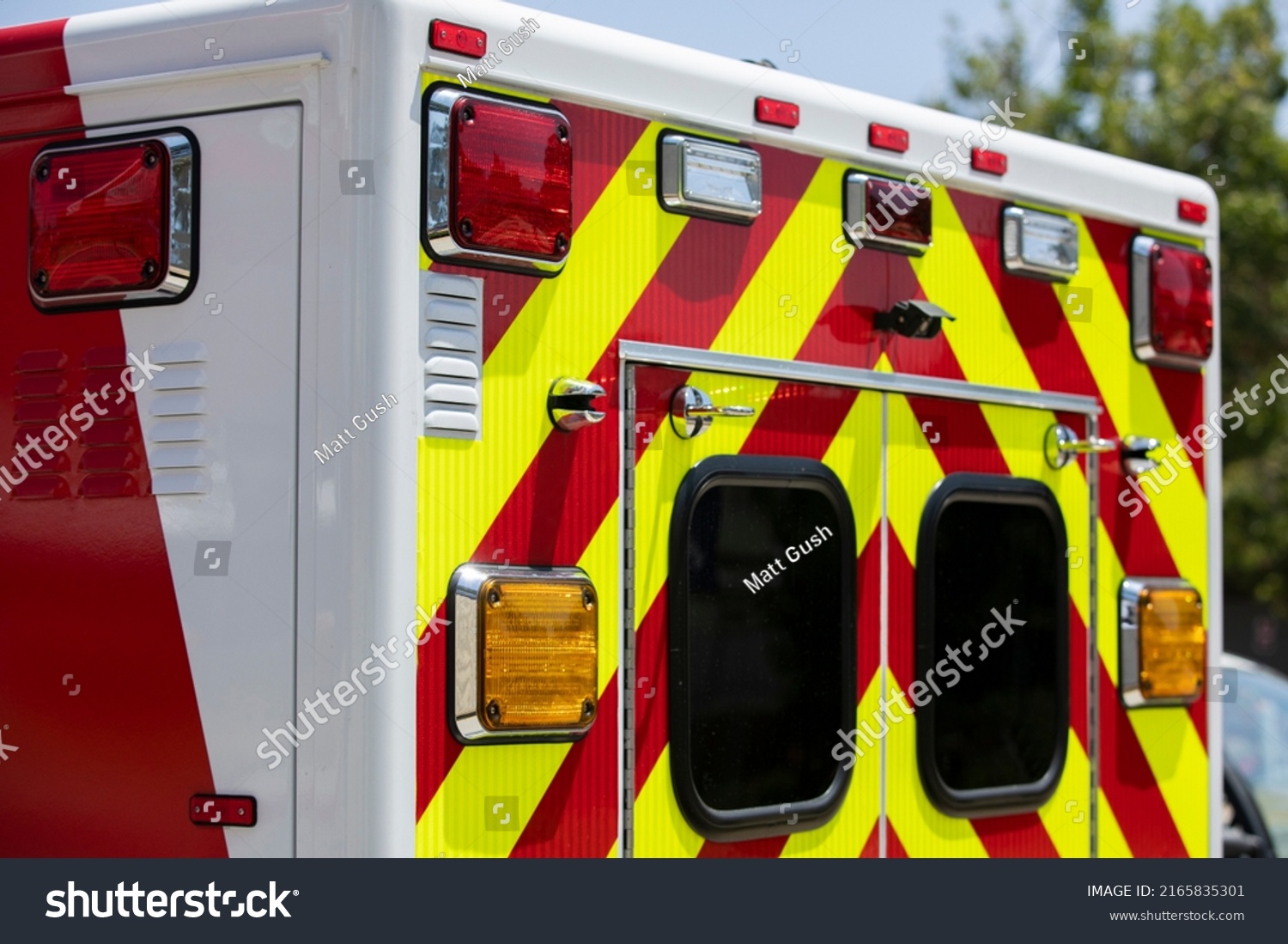 Daytime Detailed View Back Ambulance Stock Photo 2165835301 | Shutterstock