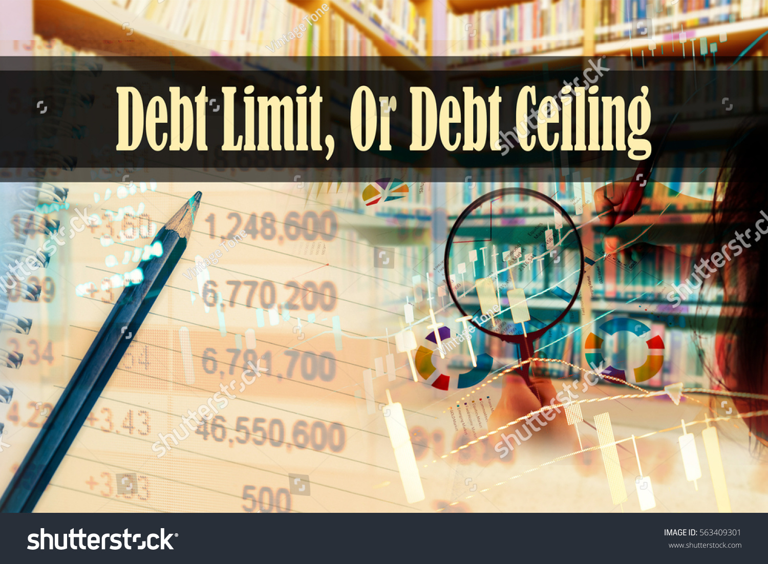 Debt Limit Debt Ceiling Hand Writing Royalty Free Stock Image