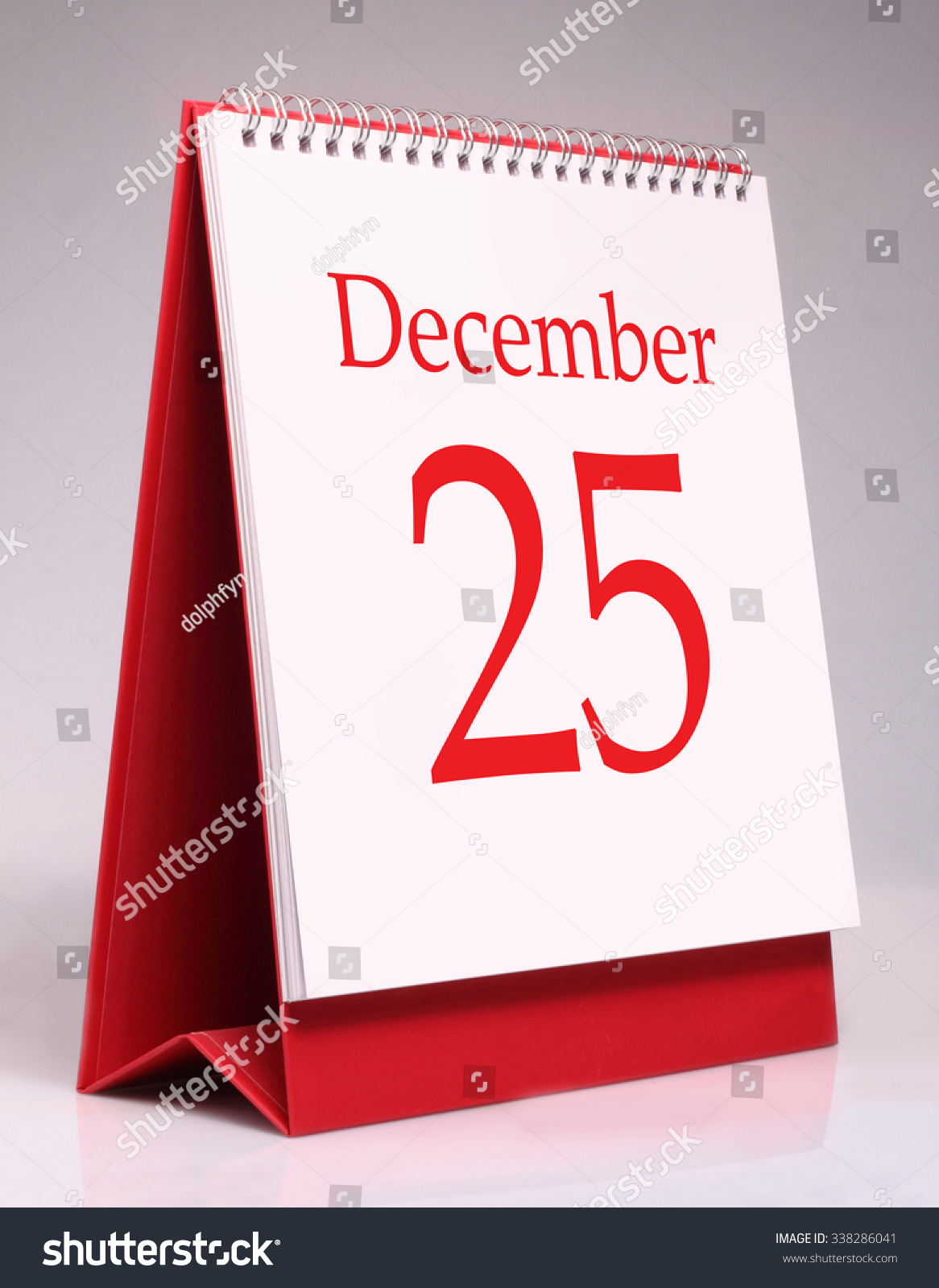 December 25 Desk Calendar Isolated On Stock Photo 338286041 Shutterstock
