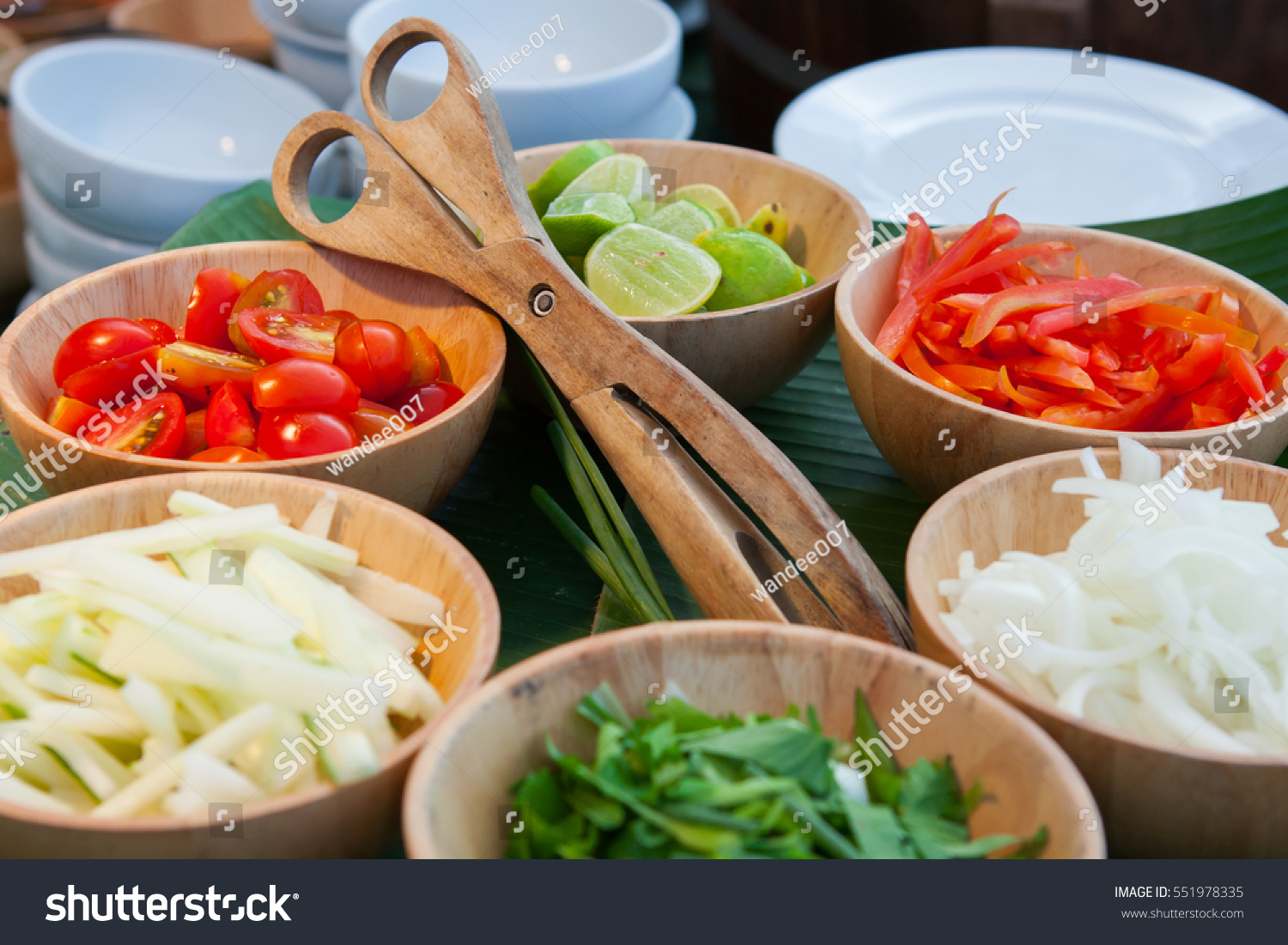 Decoration Vegetable Prepared Wedding Dinner Party Stock Photo