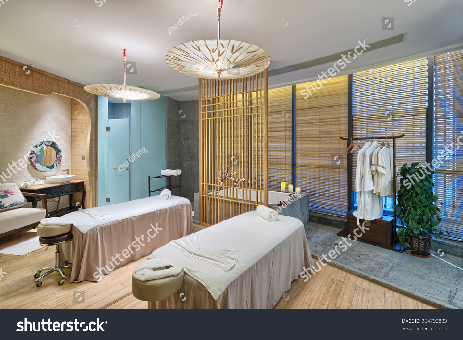 Decoration Modern Massage Room Royalty Free Stock Image