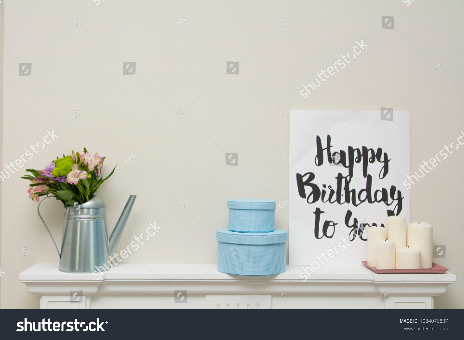 Decoration Room On Day Birth Stock Photo Edit Now 1084076837