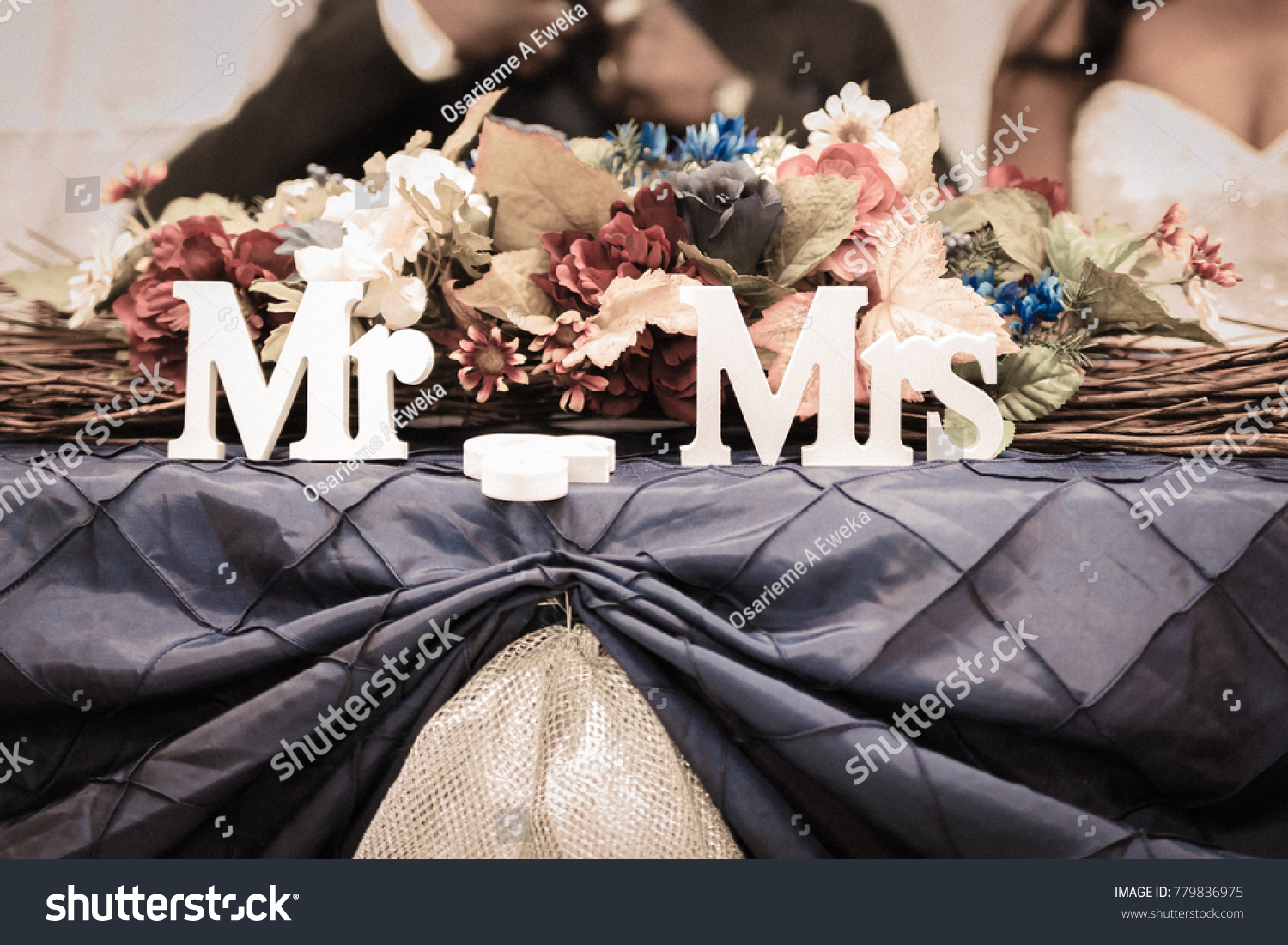 Decoration On Wedding Reception Table Stock Photo Edit Now 779836975