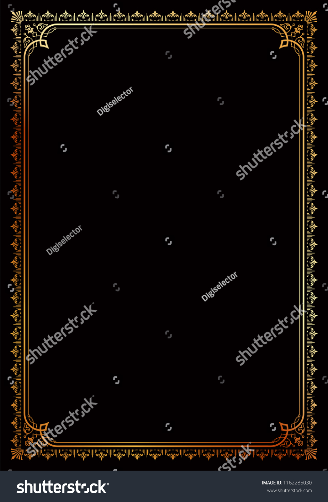 Decorative Border Frame Background Certificate Book Stock Illustration ...