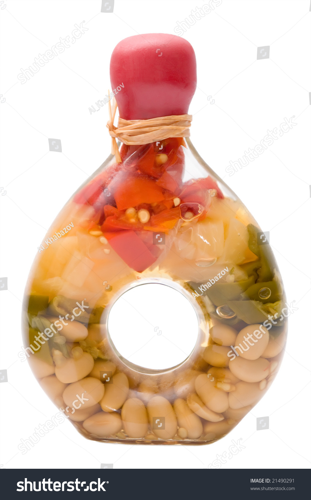 Decorative Bottle Sealed Vegetables Stock Photo Edit Now 21490291