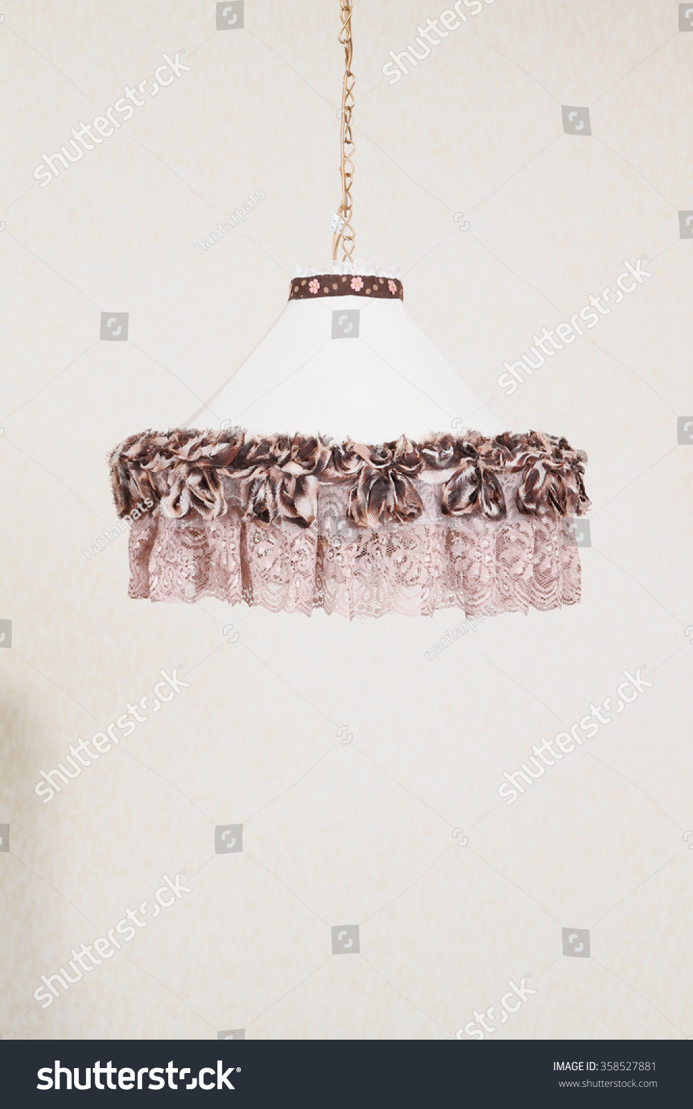 Decorative Ceiling Lighting Victorian Style Luxury Stock Photo