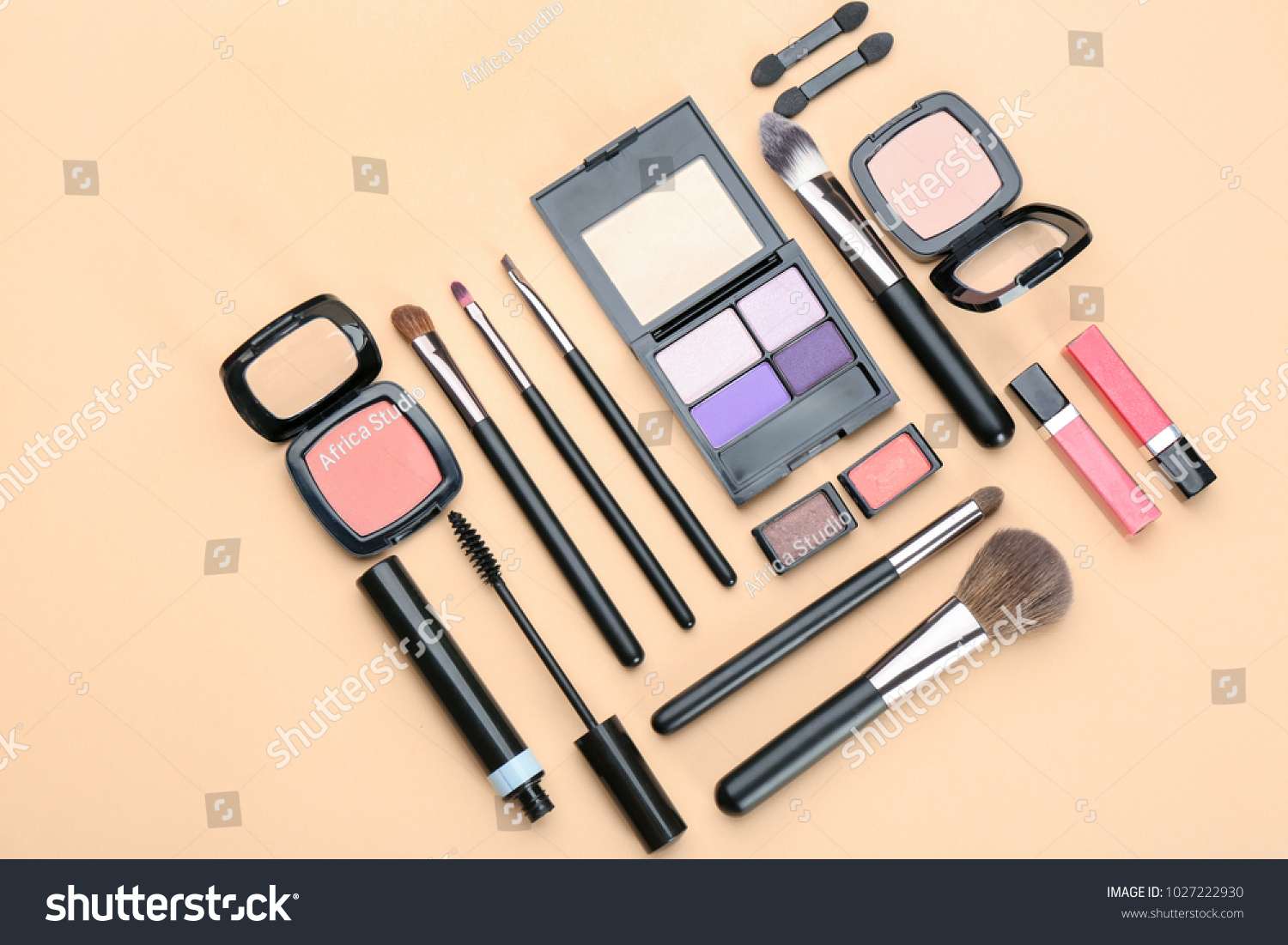 Decorative Cosmetics Tools Professional Makeup Artist Stock Photo