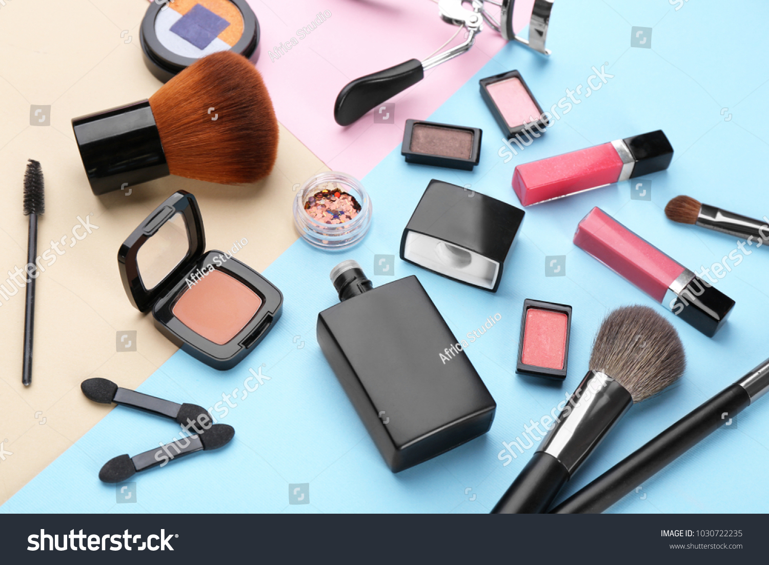 Decorative Cosmetics Tools Professional Makeup Artist Stock Photo