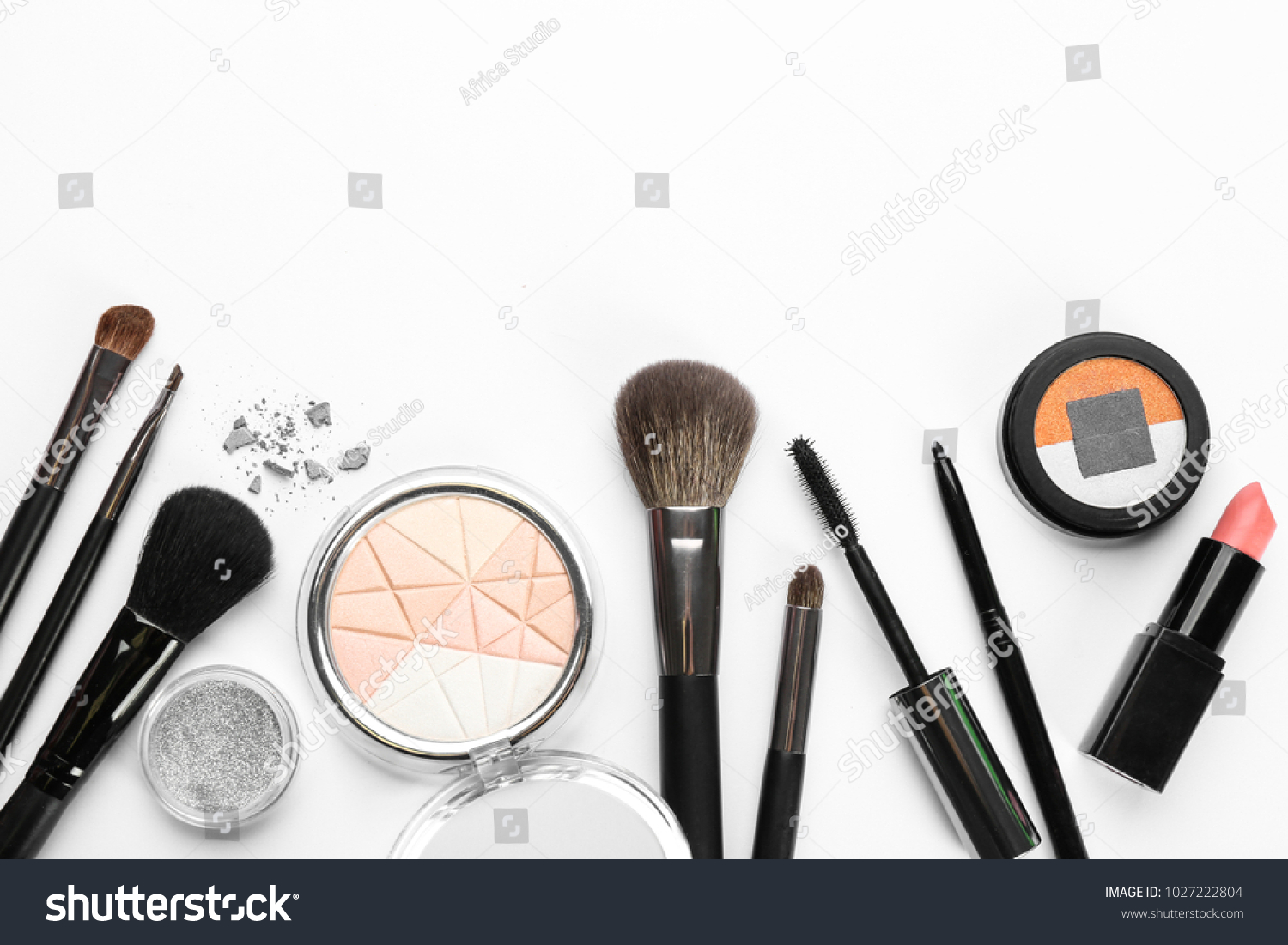 Decorative Cosmetics Tools Professional Makeup Artist Stock Photo