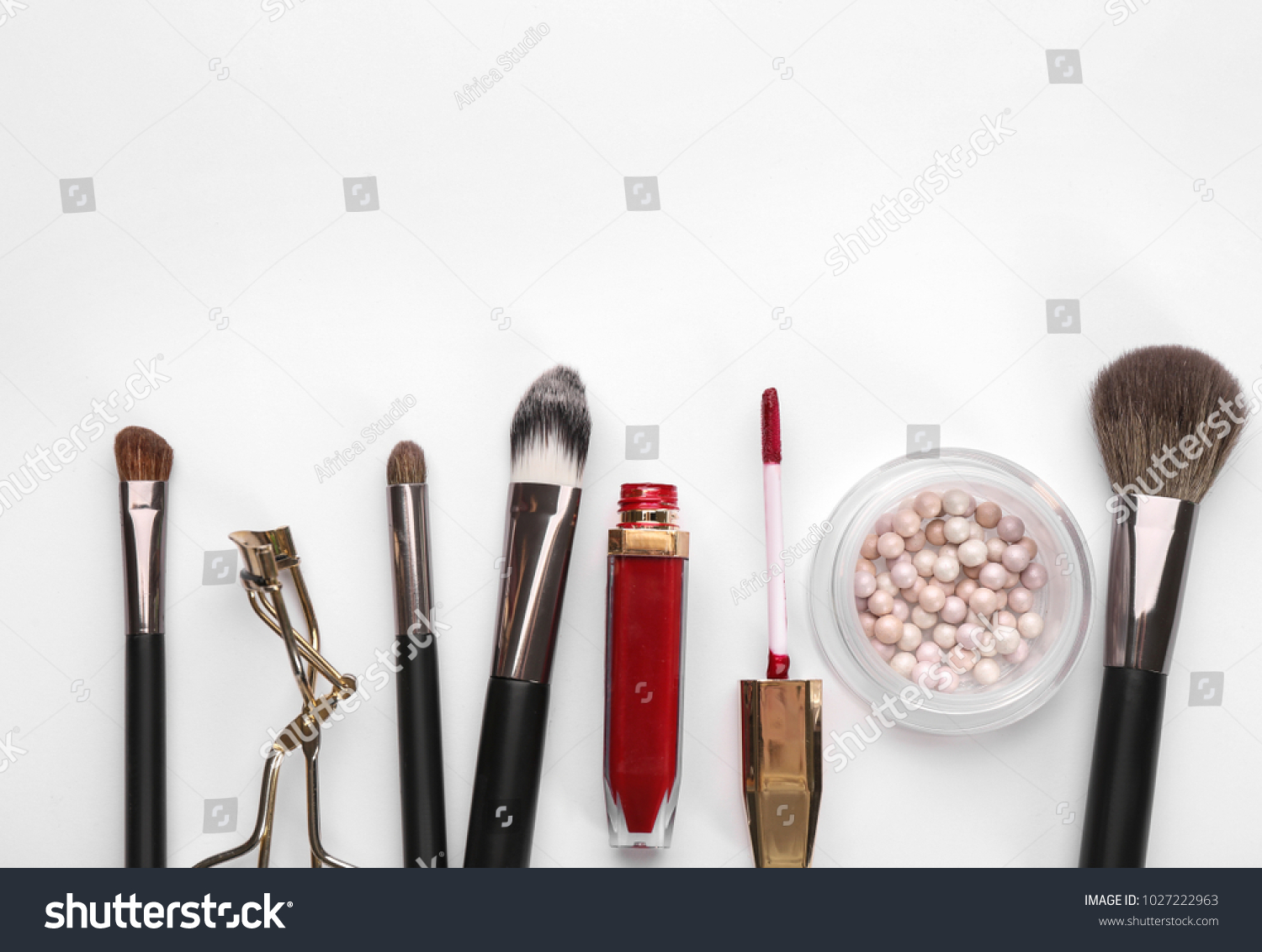 Decorative Cosmetics Tools Professional Makeup Artist Stock Photo