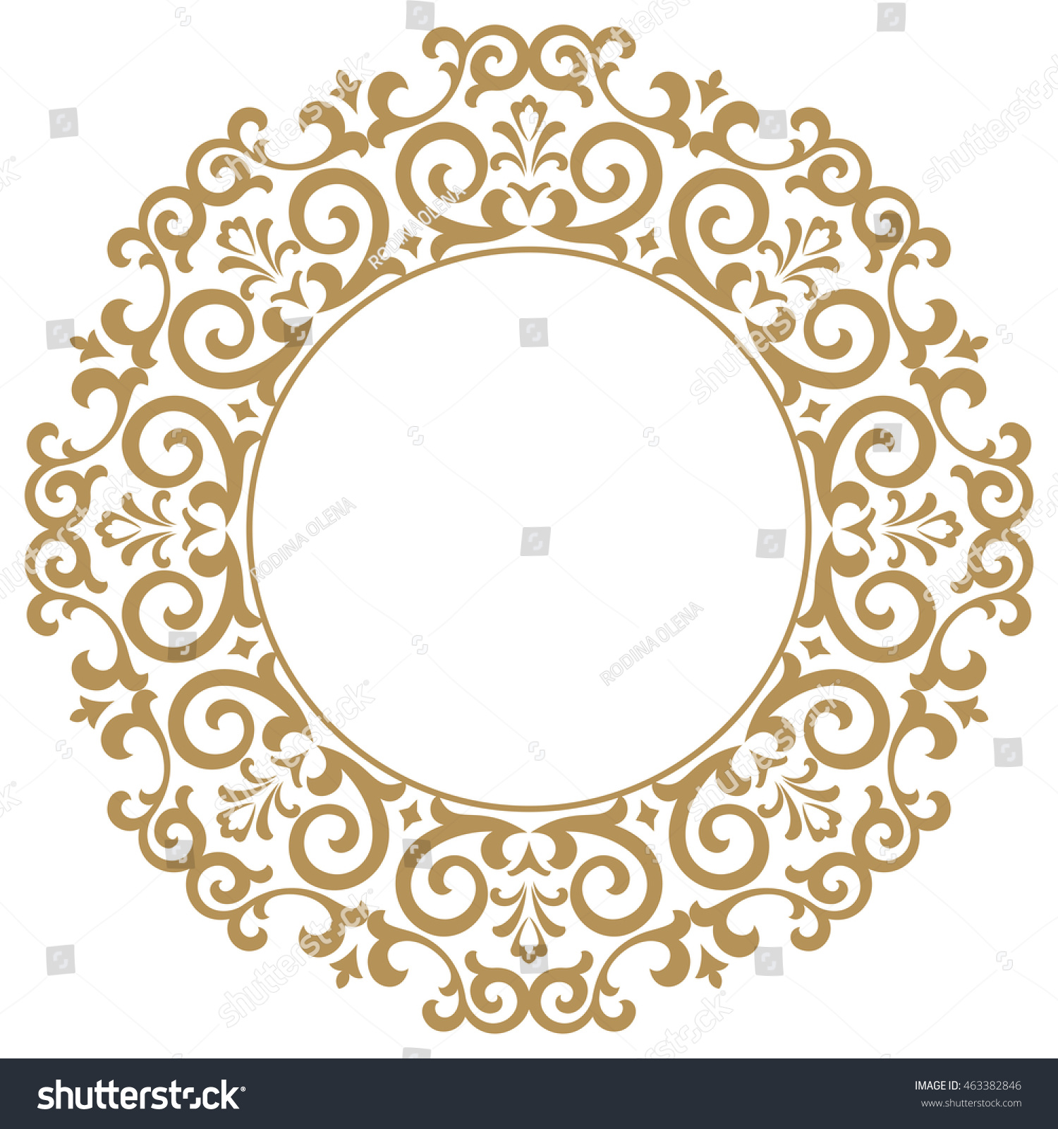 Frame Design Line Art : Decorative line art frames design template stock