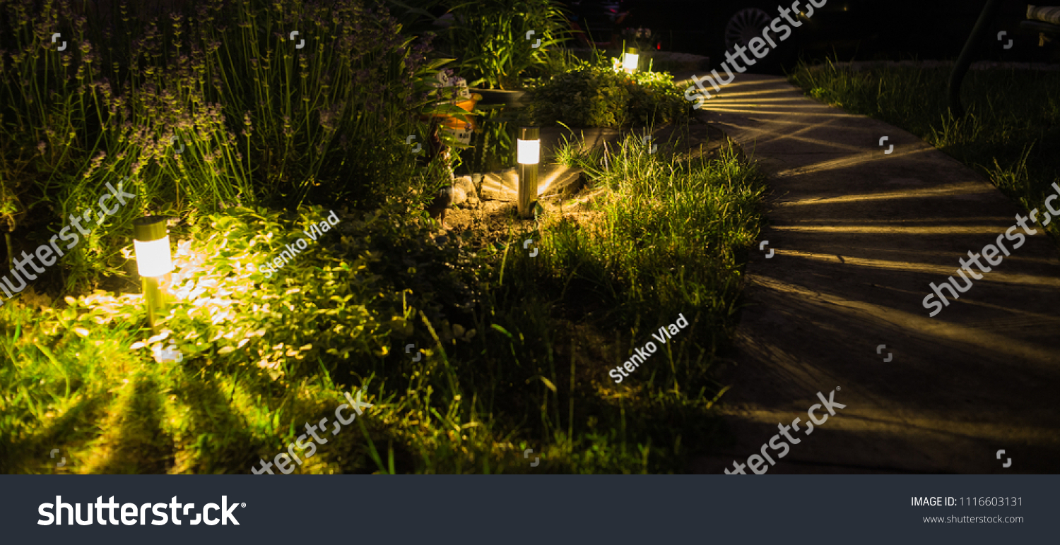 Decorative Small Solar Garden Light Lanterns Stock Photo Edit Now 1116603131