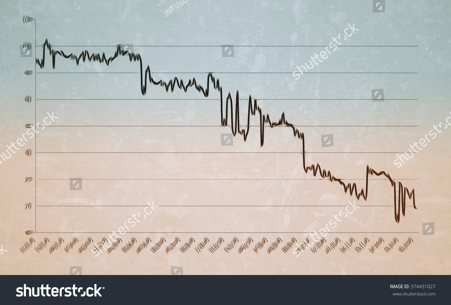 Ilustrasi Stok Decreasing Curve Chart Showing Statistics Downward 374431027 2912