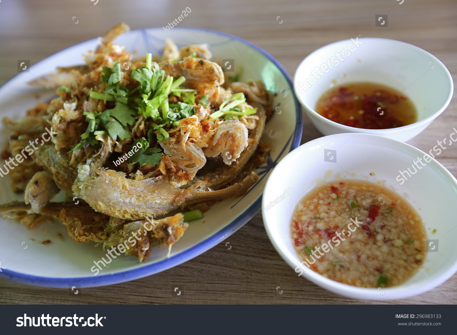 Deep Fried Fish Famouse Thai Seafood Stock Photo (Edit Now) 296983133
