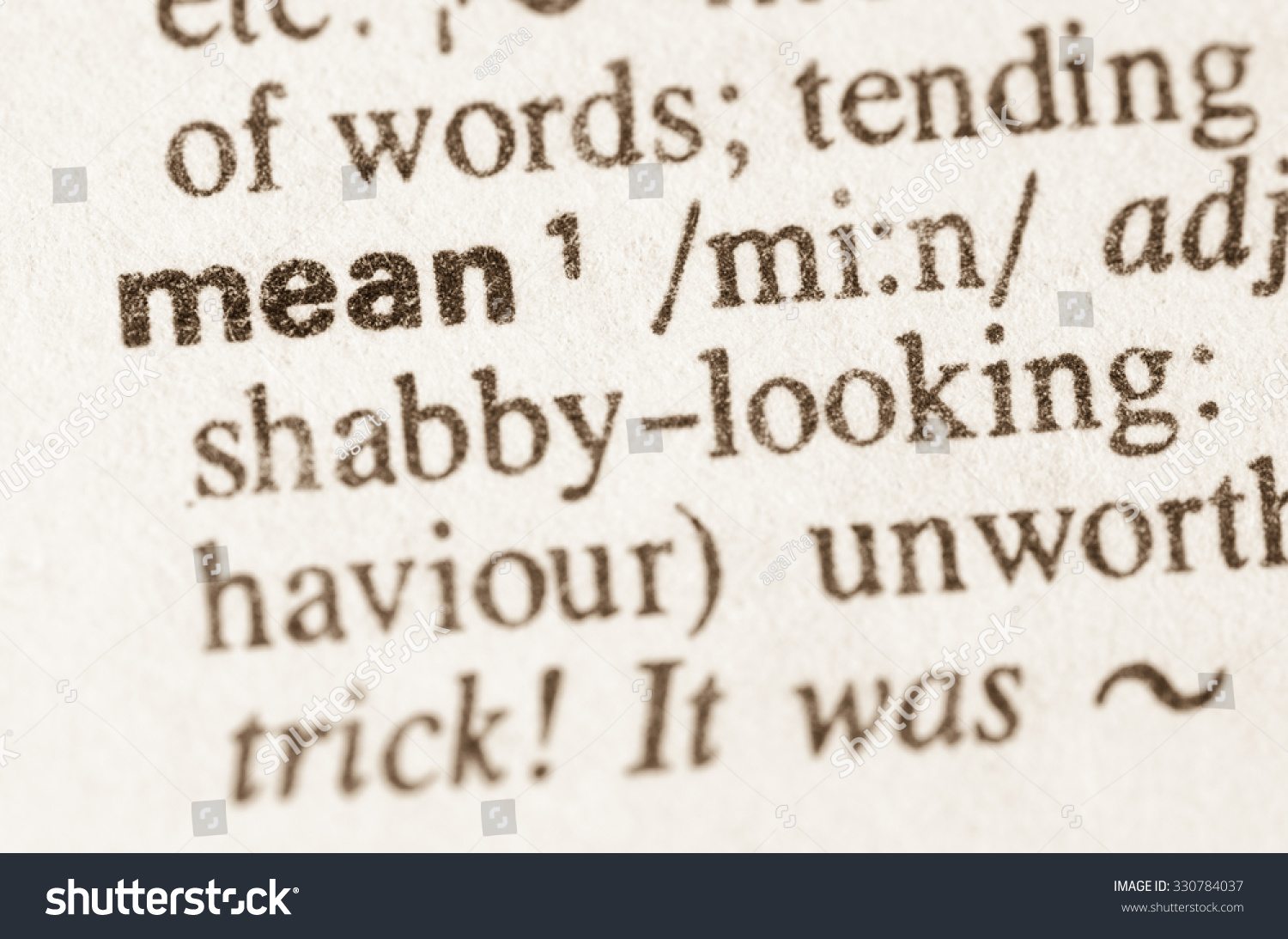 Definition Word Mean Dictionary Stock Photo 330784037 | Shutterstock