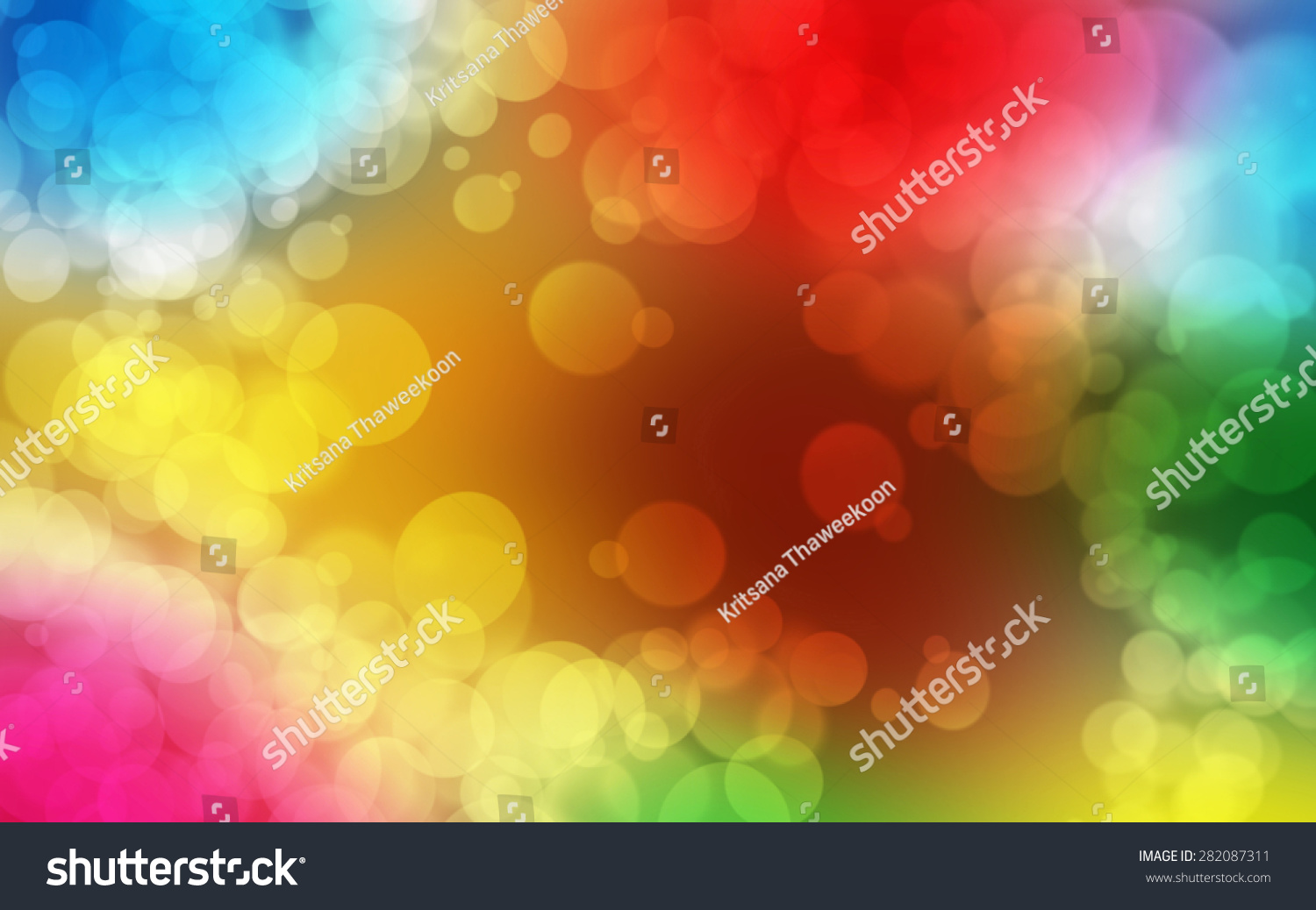 Defocused White Bokeh On Beautiful Abstract Colorful Background For ...