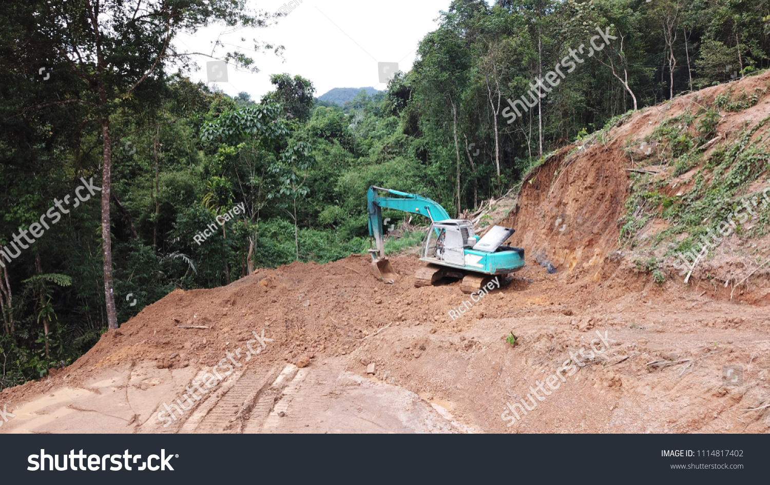 Deforestation Logging Borneo Rainforest Stock Photo 1114817402 ...