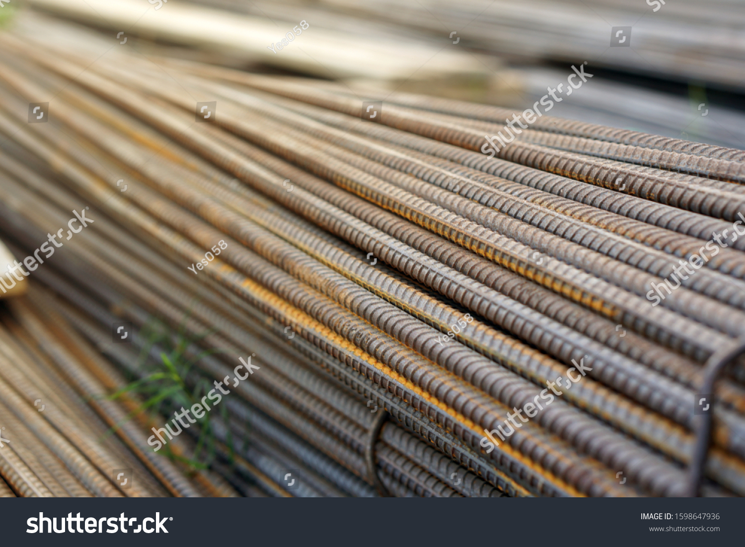 Deformed Steel Construction Rebar Steel Work Stock Photo 1598647936 ...