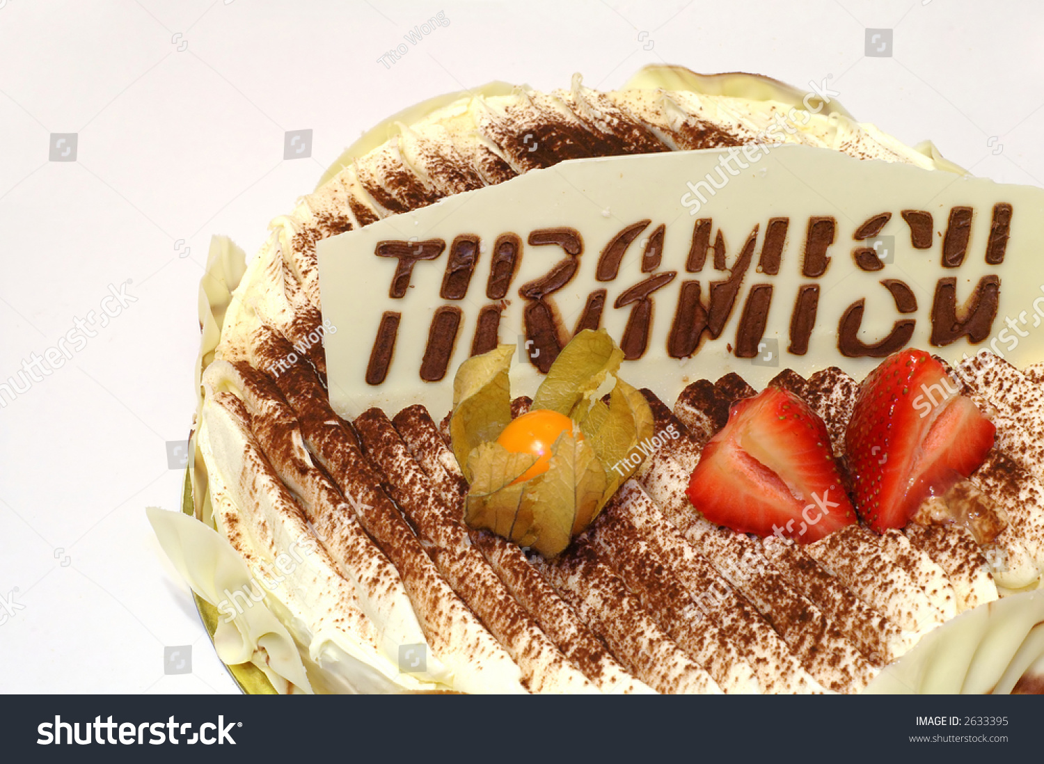 Delicious Birthday Tiramisu Cake Special Decoration Stock Photo Edit Now