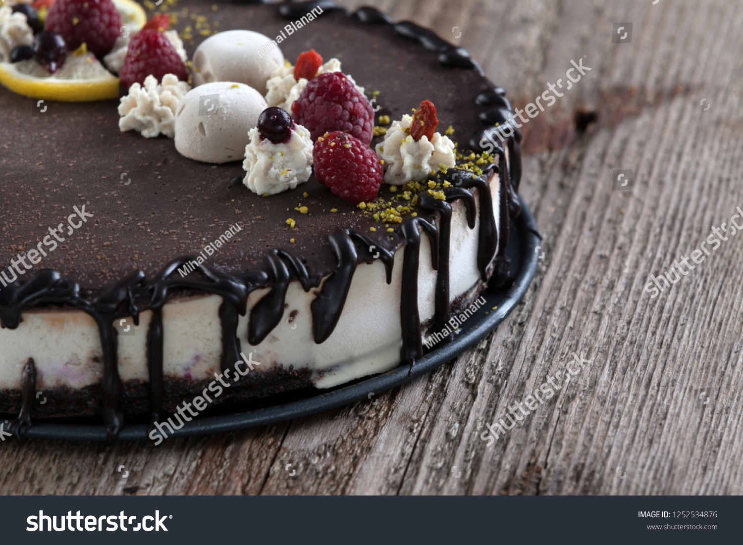 Delicious Raw Vegan Cake Lovely Decorations Stock Photo Edit Now