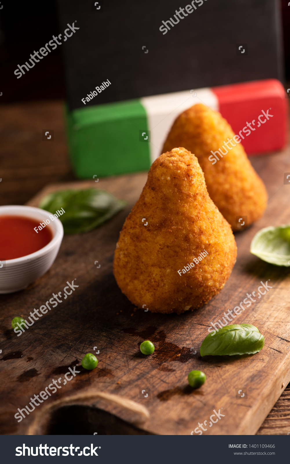 Stock Photo Delicious Rice Balls Made With Fried Rice Typical Dish Of Sicilian Italian Cuisine Arancini 1401109466 