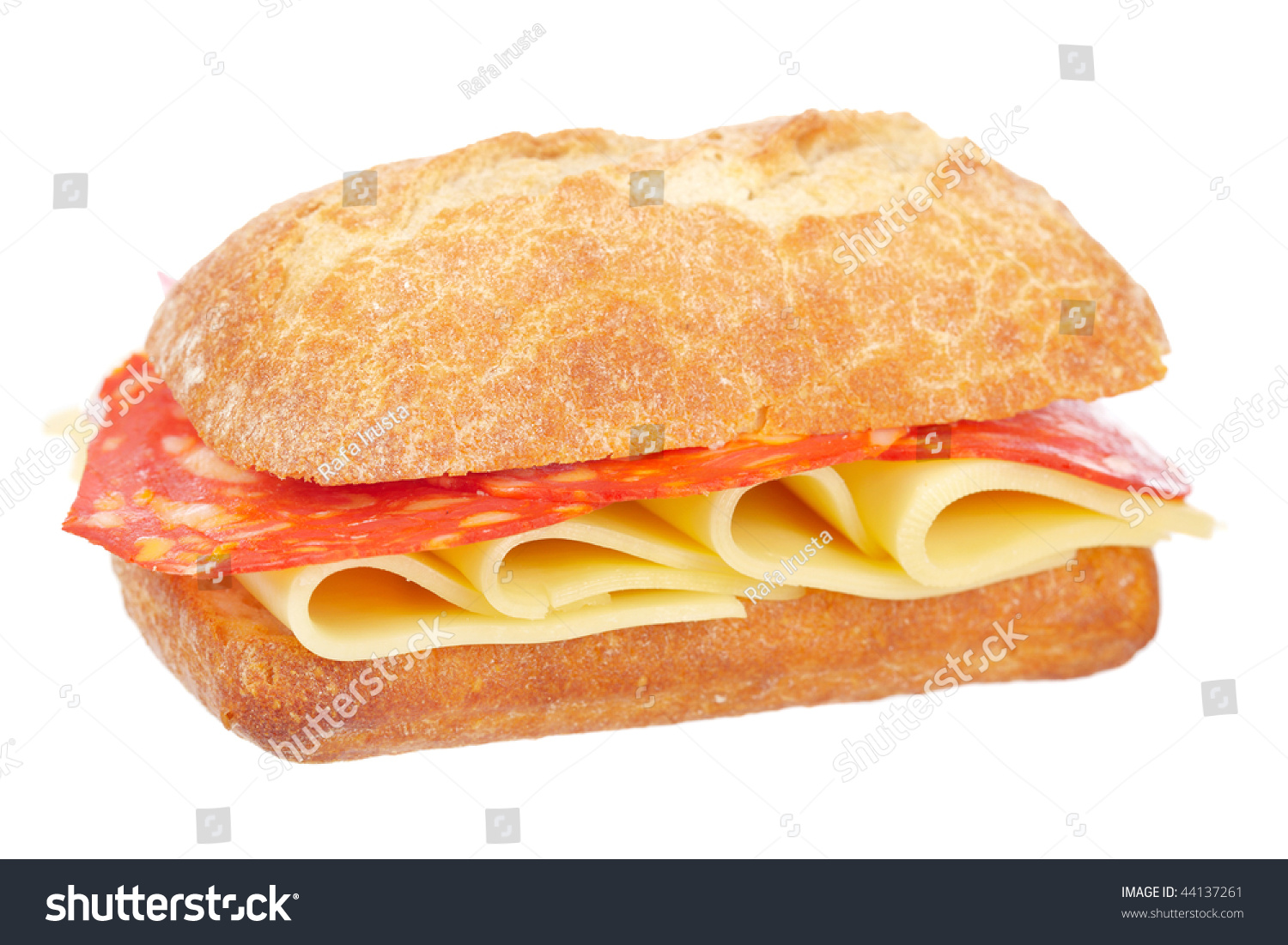 Delicious Sandwich Spanish Chorizo Cheese Shallow Stock Photo Edit Now