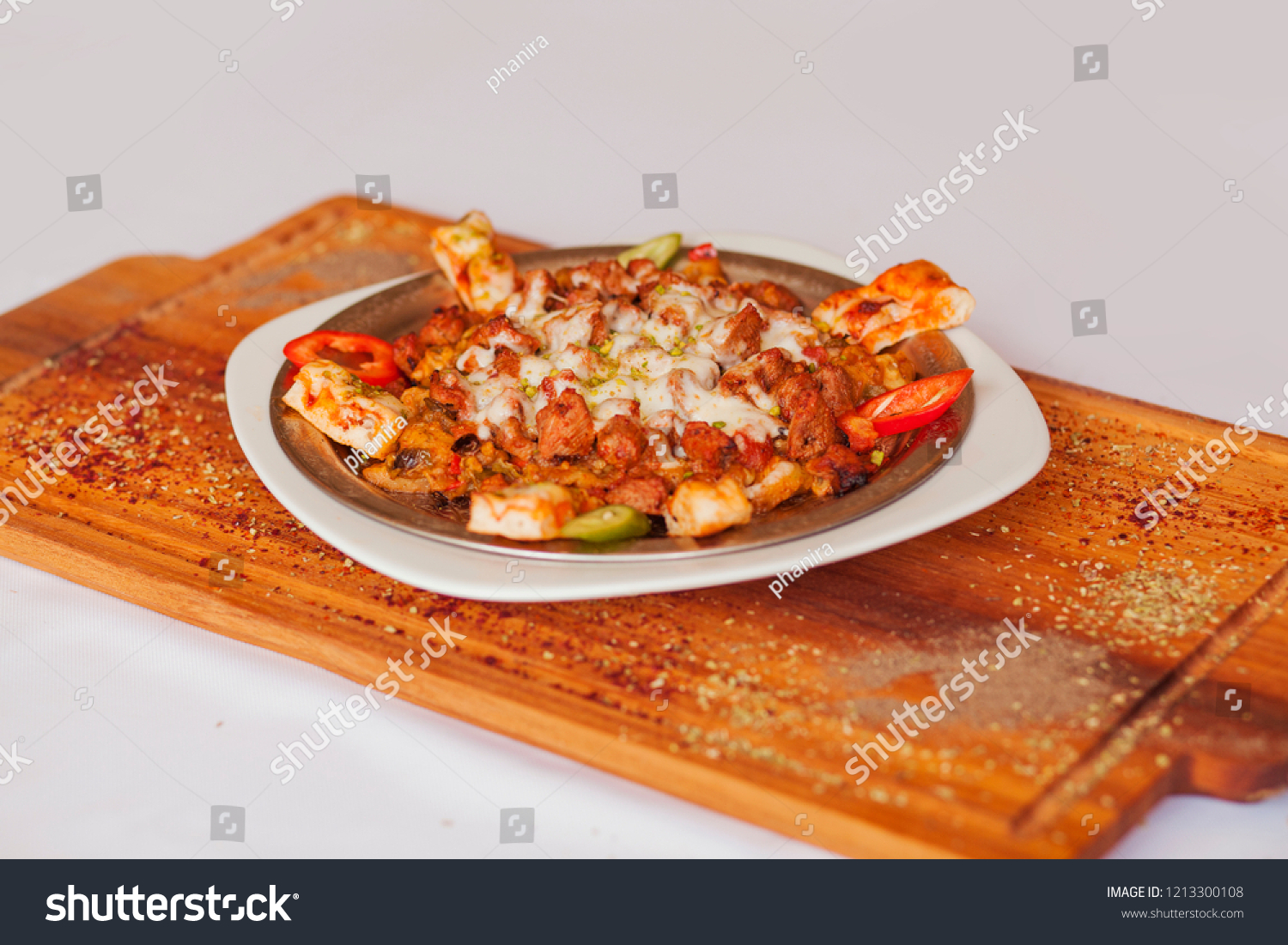 Lasagna Plate On Table Hot Cheesy Stock Photo 1482615839 Shutterstock