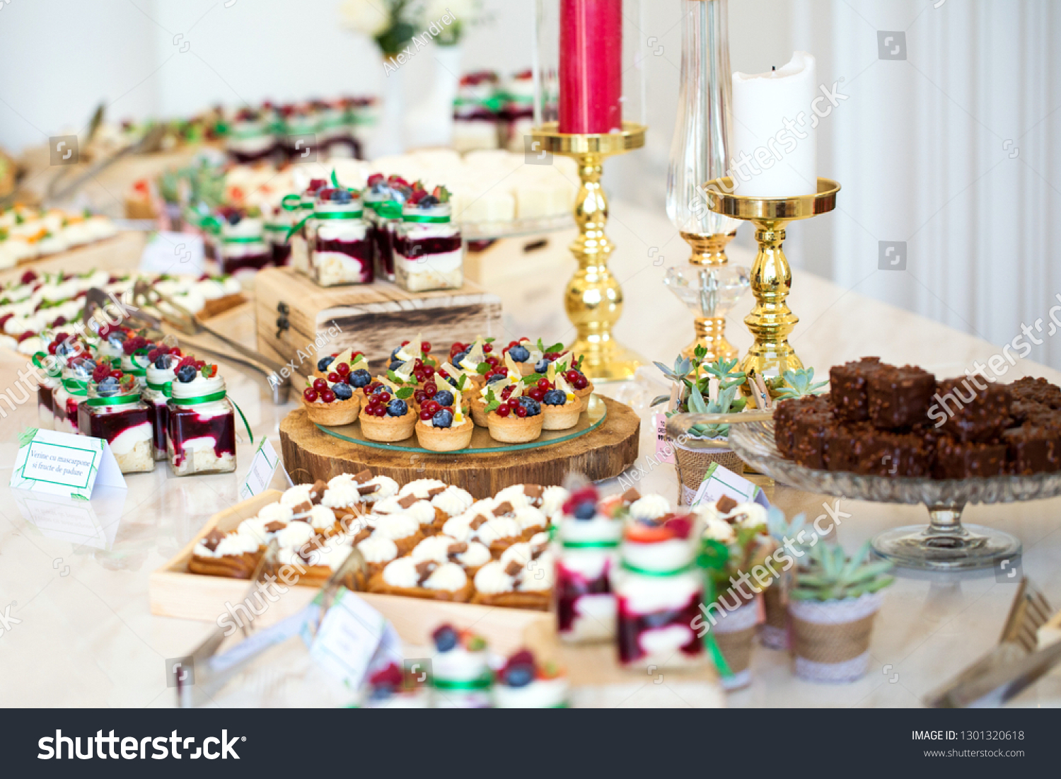 Delicious Wedding Reception Candy Bar Dessert Stock Photo Edit