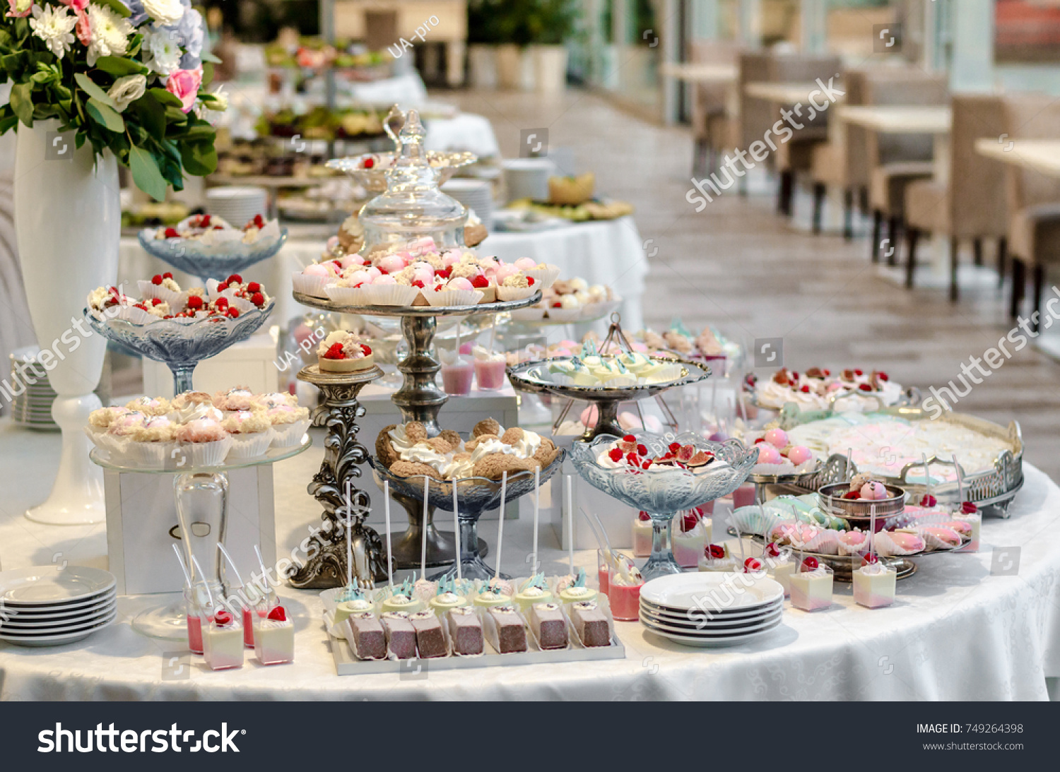 Delicious Wedding Reception Candy Bar Dessert Stock Photo Edit