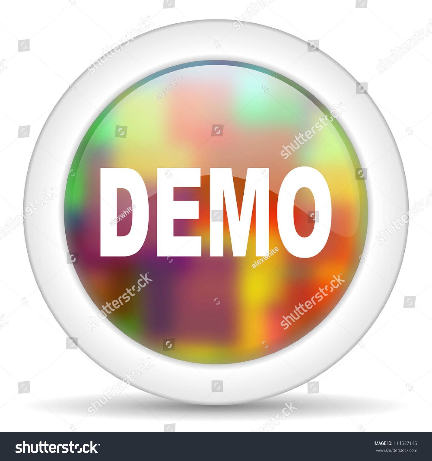 Demo Icon Stock Photo 114537145 : Shutterstock