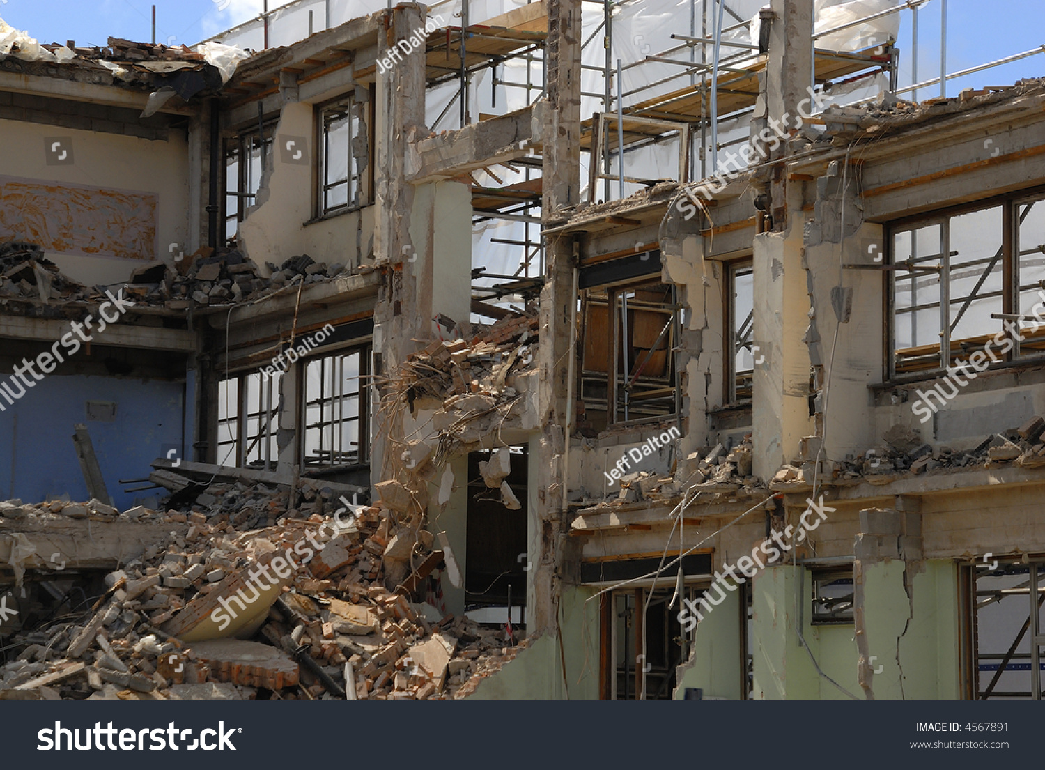 Demolition Disused Building Progress Showing Rubble Stock Photo 4567891 ...