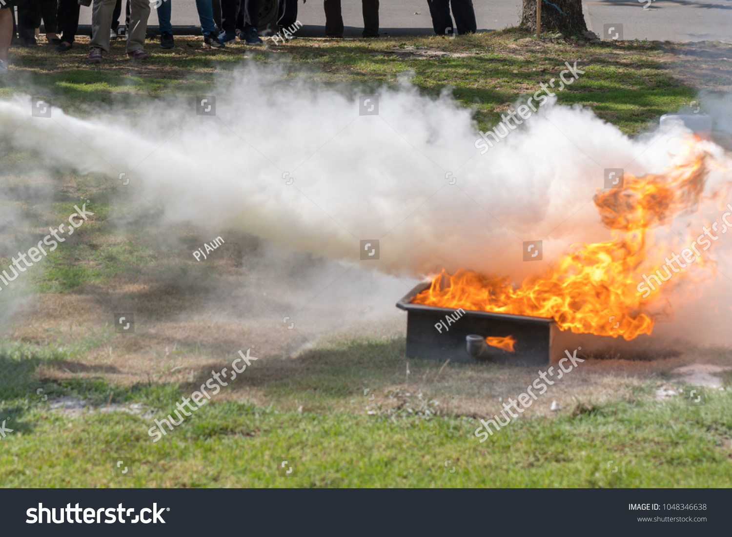 Demonstration Fire Fire Extinguisher Stock Photo Edit Now 1048346638