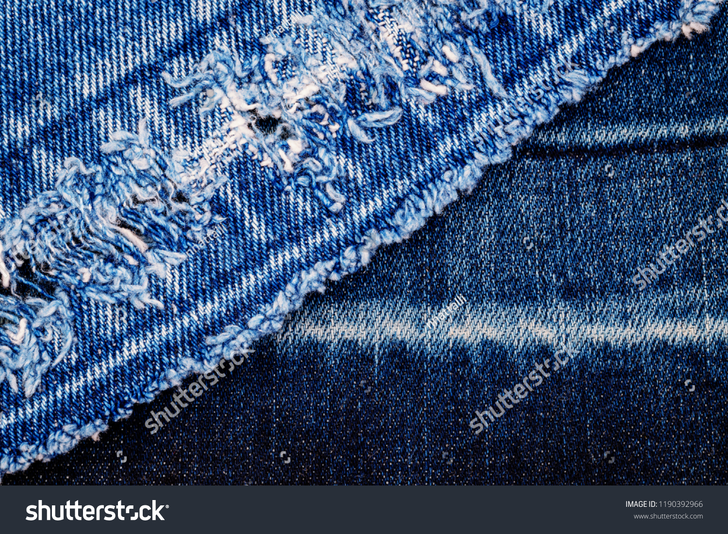 Denim Blue Jeans Fabric Patches Ripped Stock Photo Edit Now